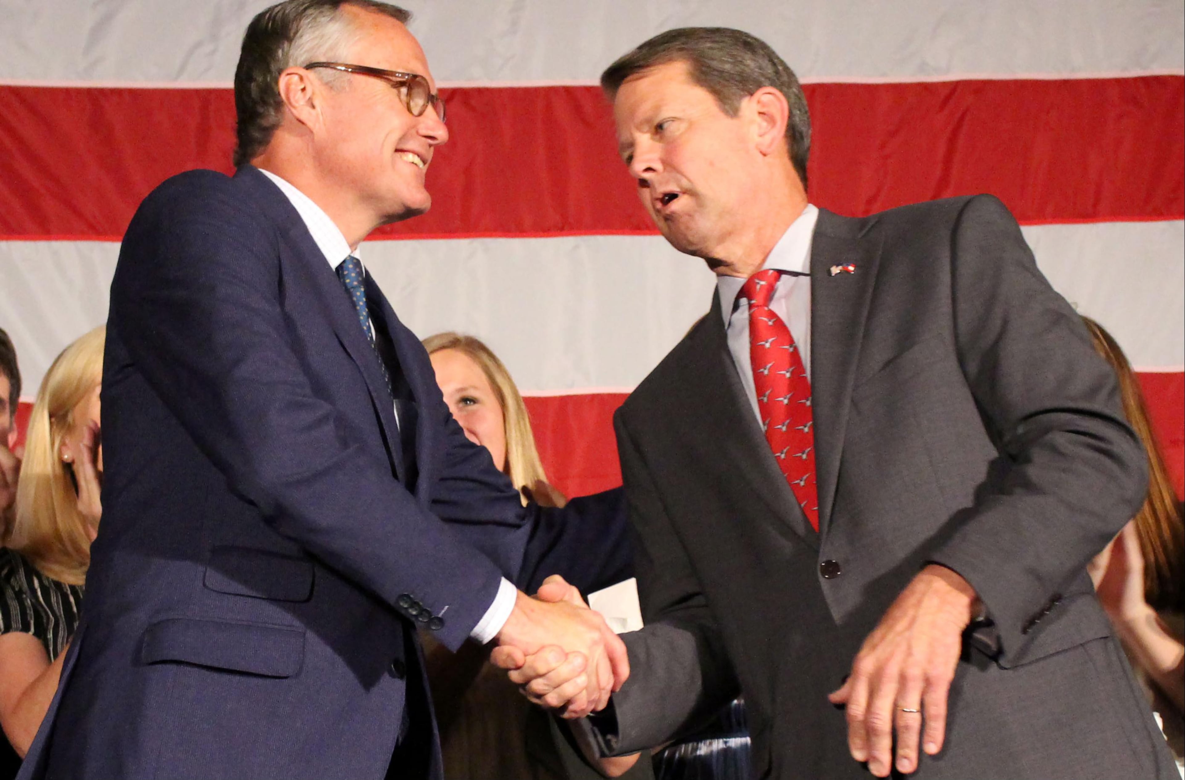 Despite leading during the primary, then-Lt. Gov. Casey Cagle (left) lost the runoff to Brian Kemp. (Jenna Eason/AJC 2018)