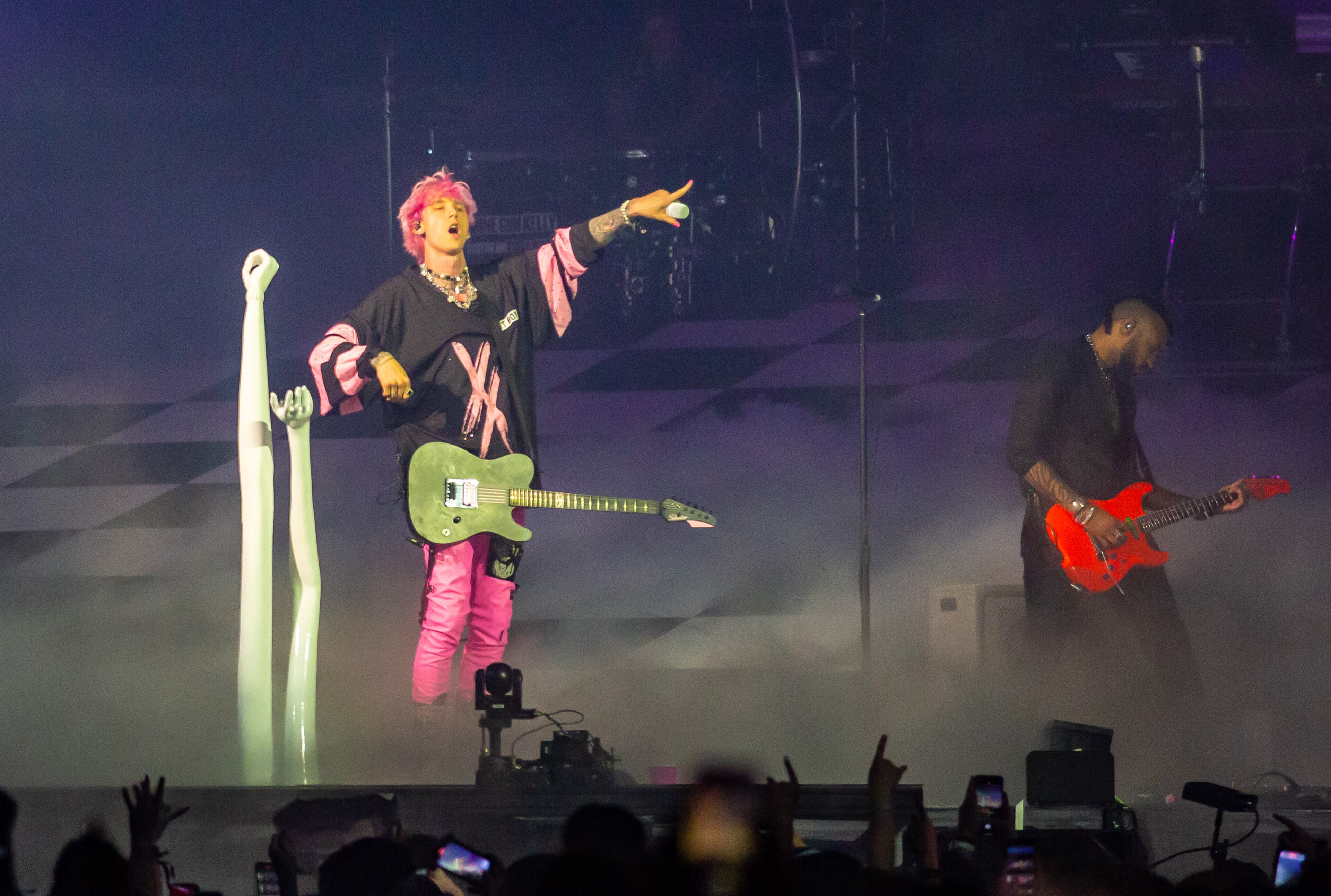 Machine Gun Kelly brings his Mainstream Sellout tour to State Farm Arena in Atlanta on Friday, June 17, 2022. (Photo: Ryan Fleisher for The Atlanta Journal-Constitution)