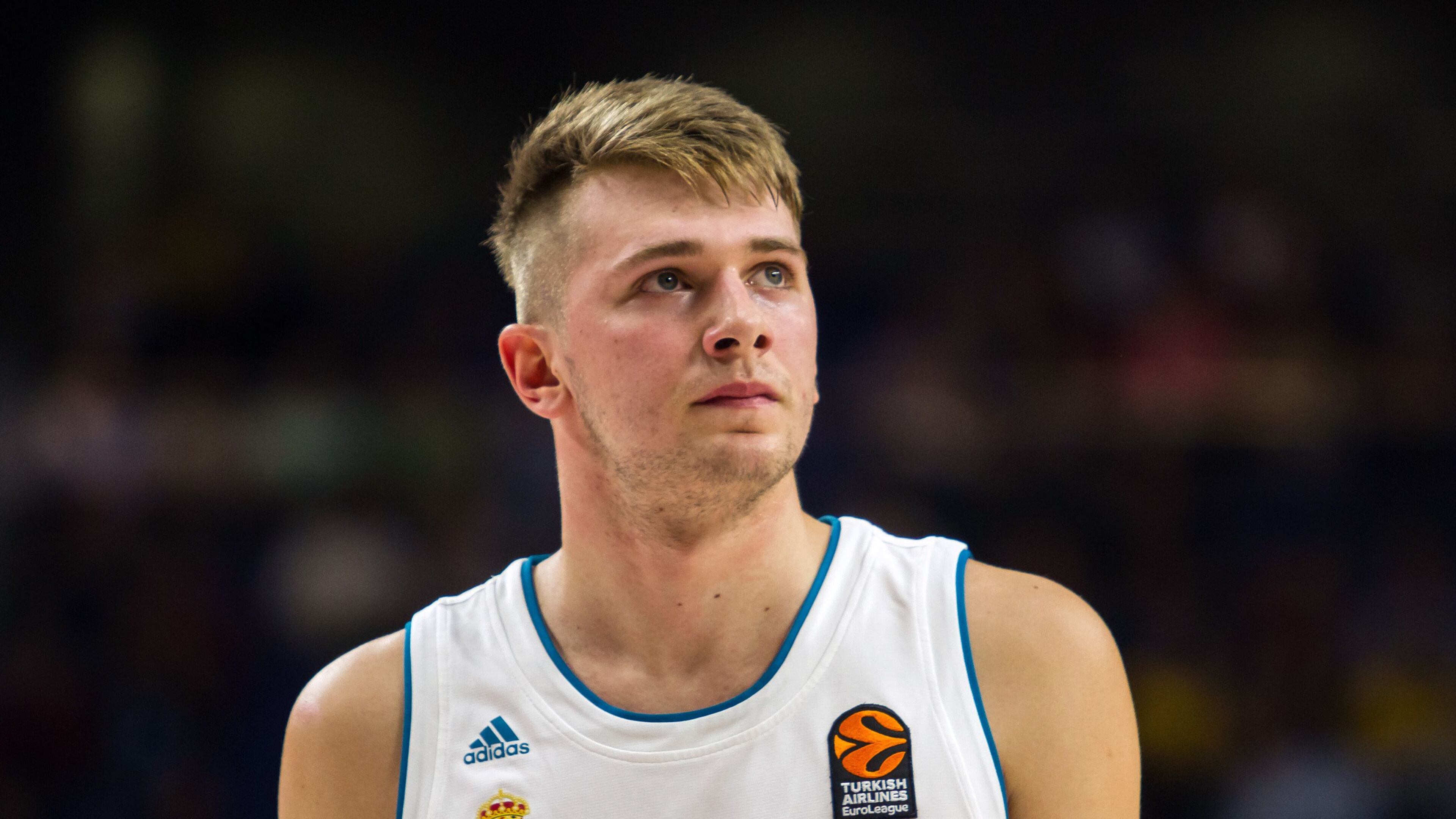 Luka Doncic during Real Madrid's victory in a Turkish Airlines EuroLeague regular season game.