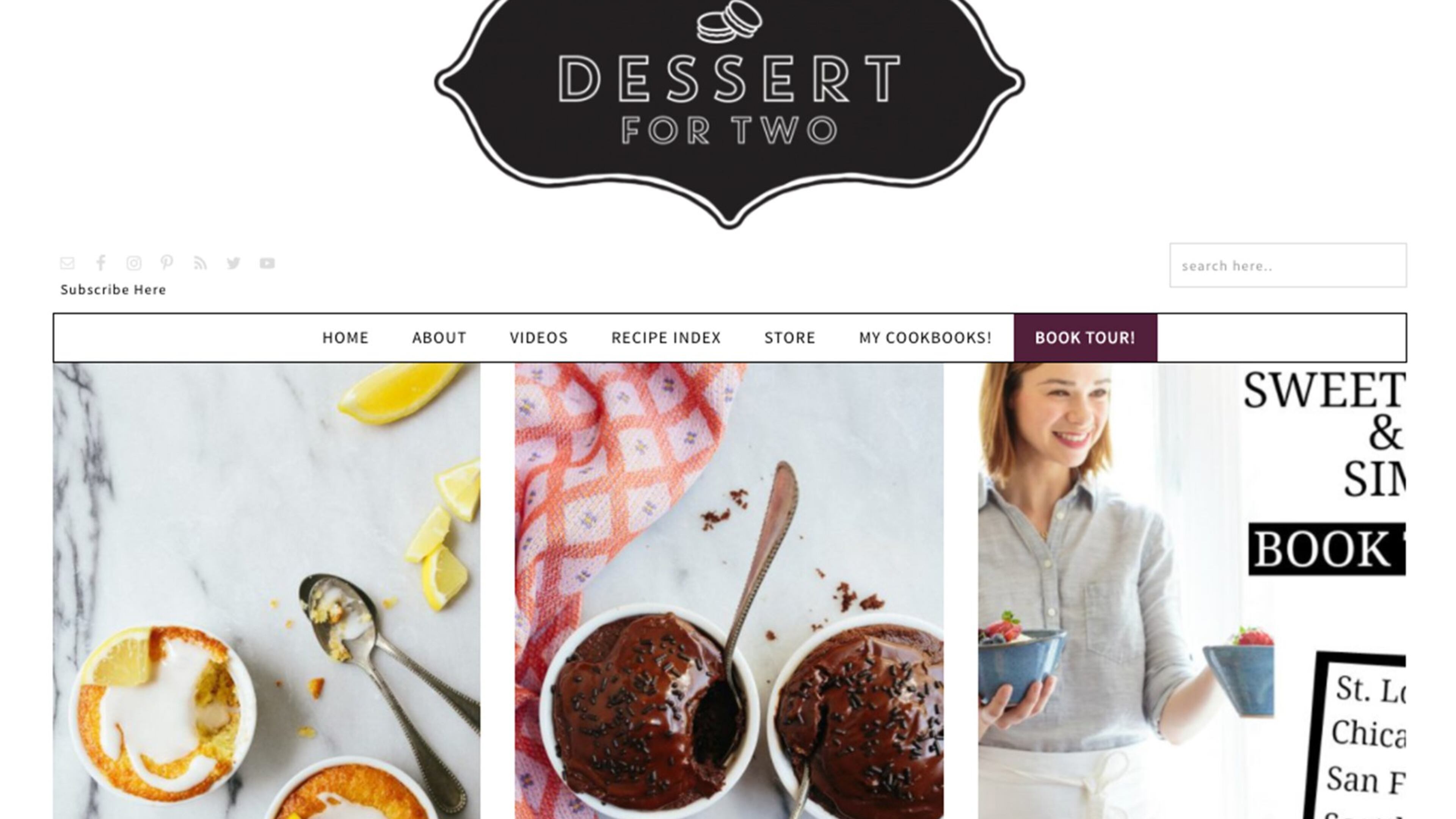 Christina Lane’s Desserts for Two site features downsized recipes for treats, dinners and drinks. (Dessertsfortwo.com)