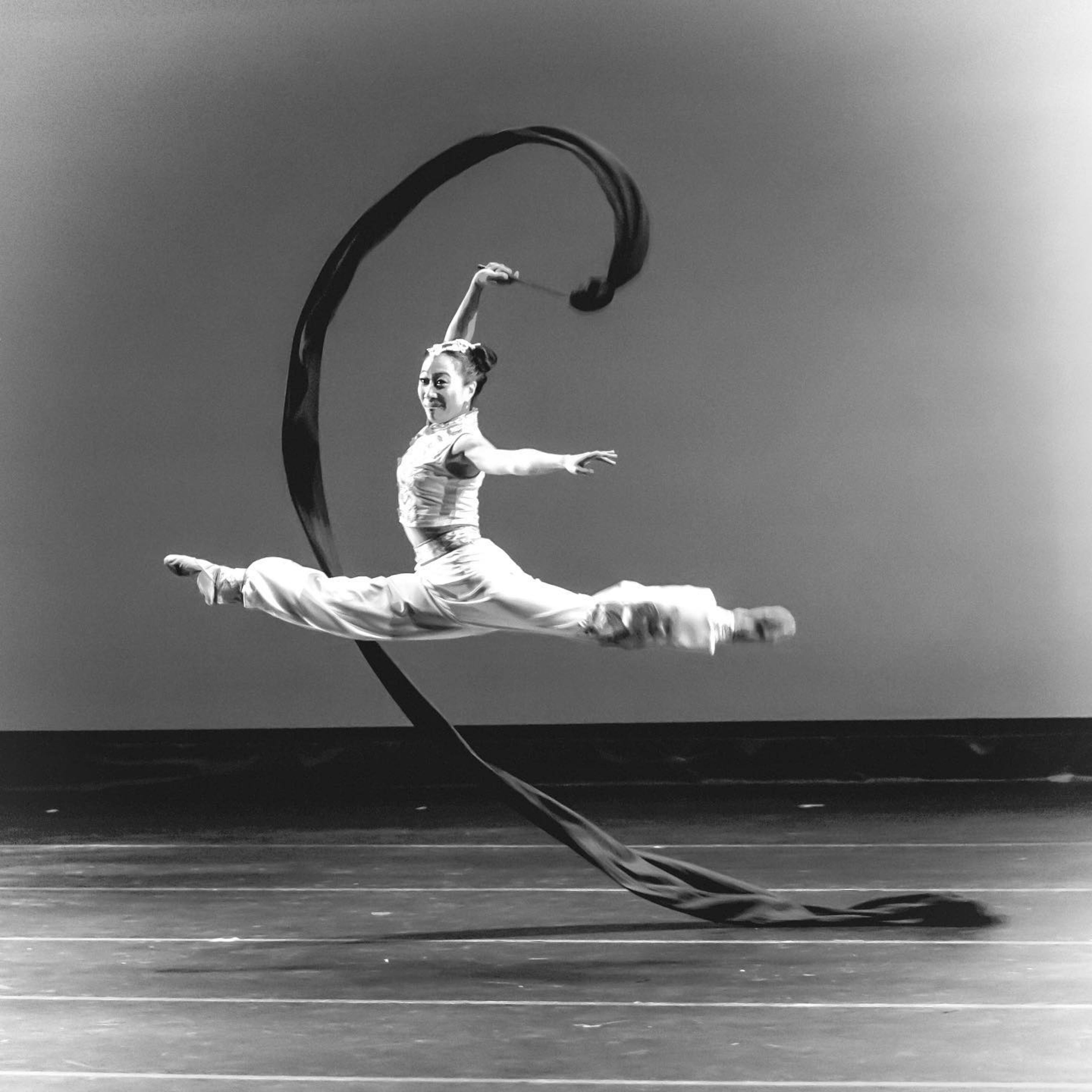 Kerry Lee with the Atlanta Chinese Dance Company performs "Ribbon Dance of Empowerment," examining the life of a Chinese American living in the American South. Photo: Stephanie Gough