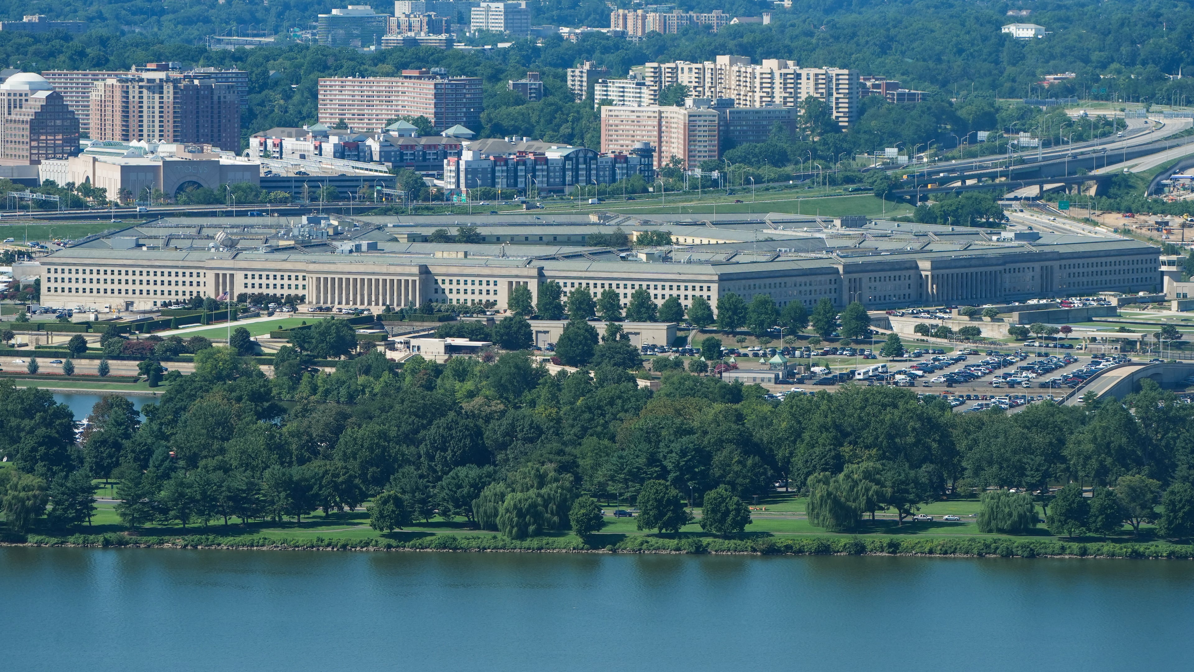 The Pentagon is seen from the Washington Monument, Wednesday, Aug. 19, 2026, in Washington. (AP Photo/Alex Brandon)