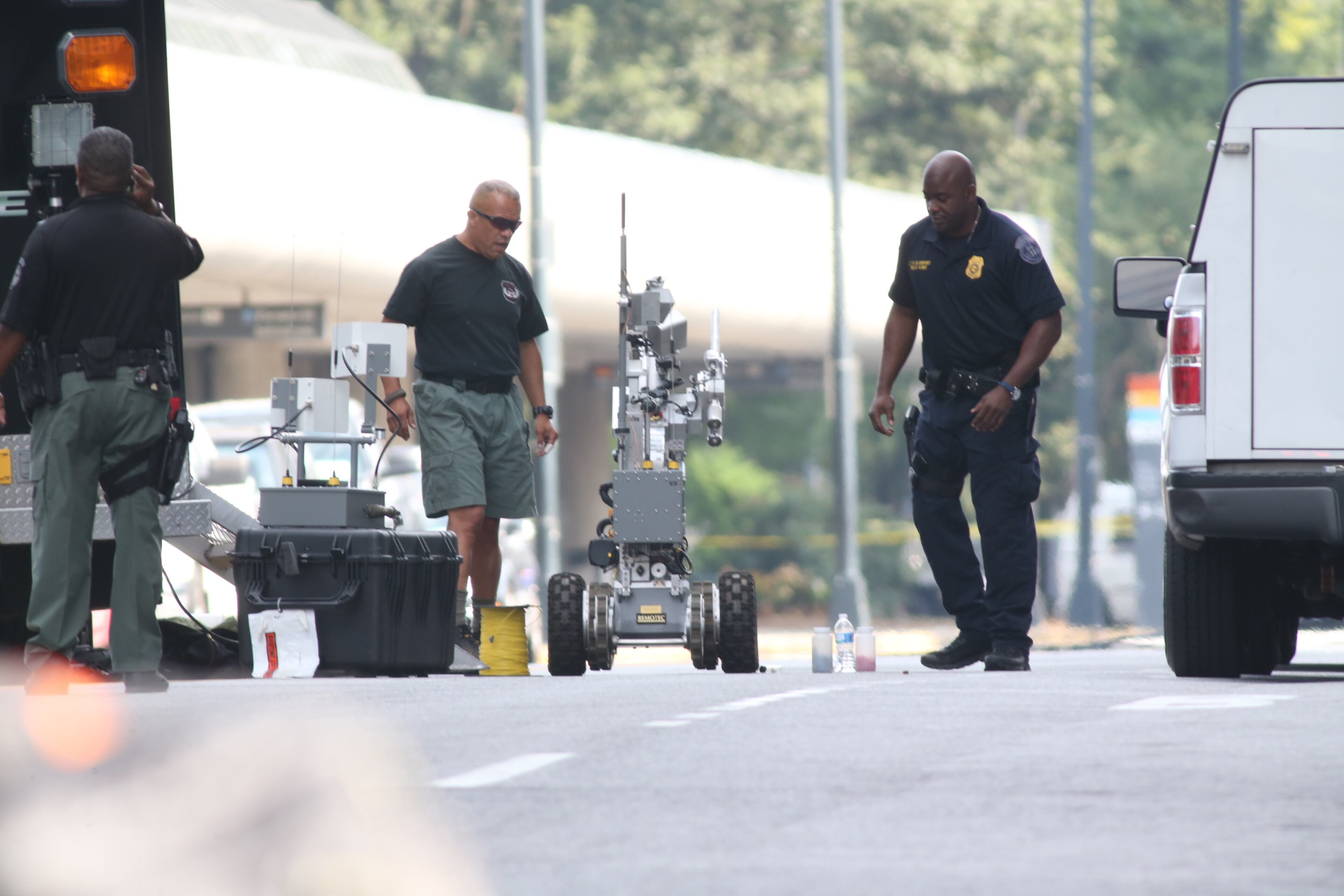 Rail service into and out of MARTA’s Civic Center station downtown was shut down late Tuesday morning July 8, 2014, while police investigated a suspicious package. JOHN SPINK/SPINK@AJC.COM