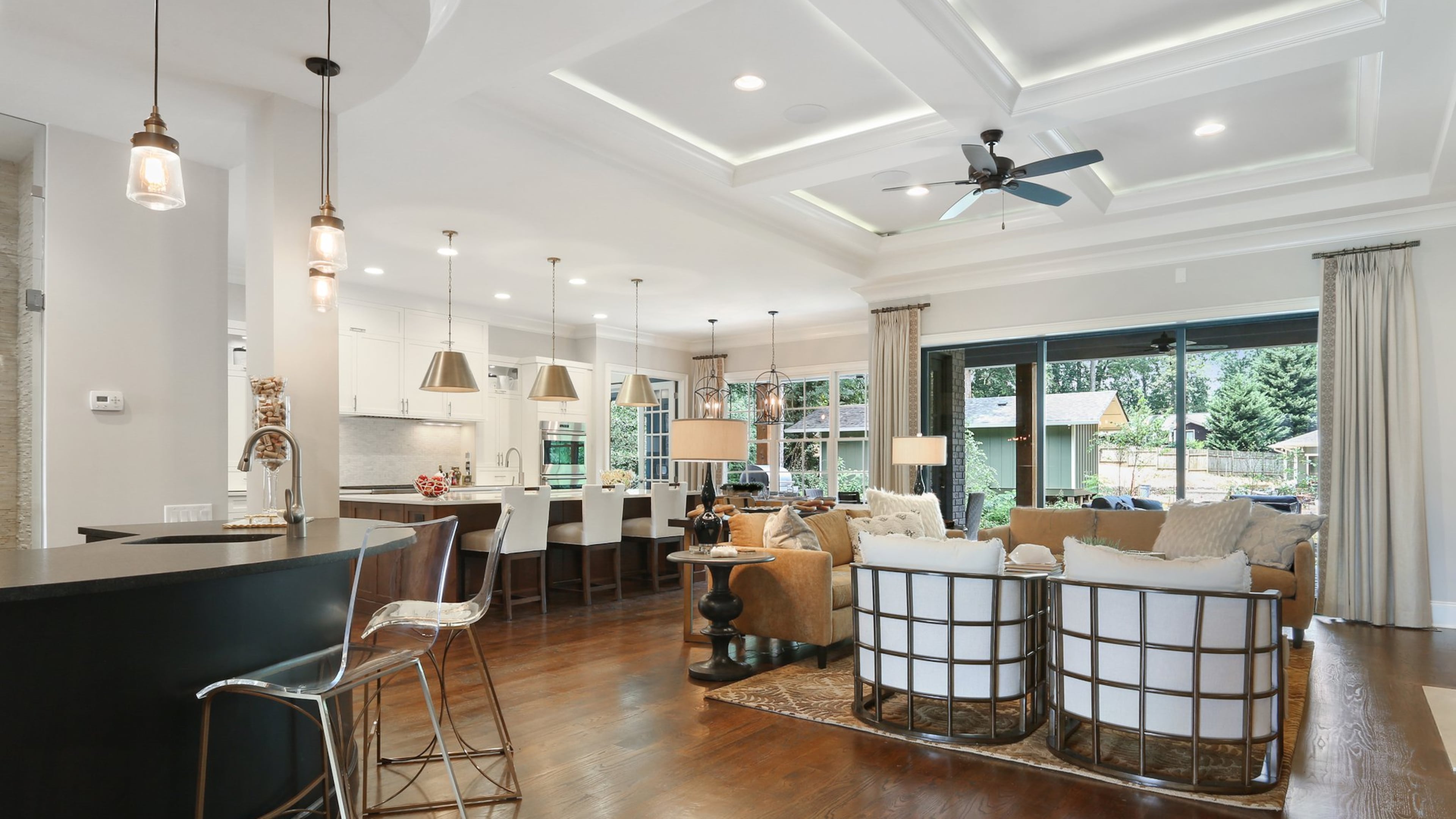 Coffered ceilings with can lights add architectural details. CONTRIBUTED BY Arthur Rutenberg Homes