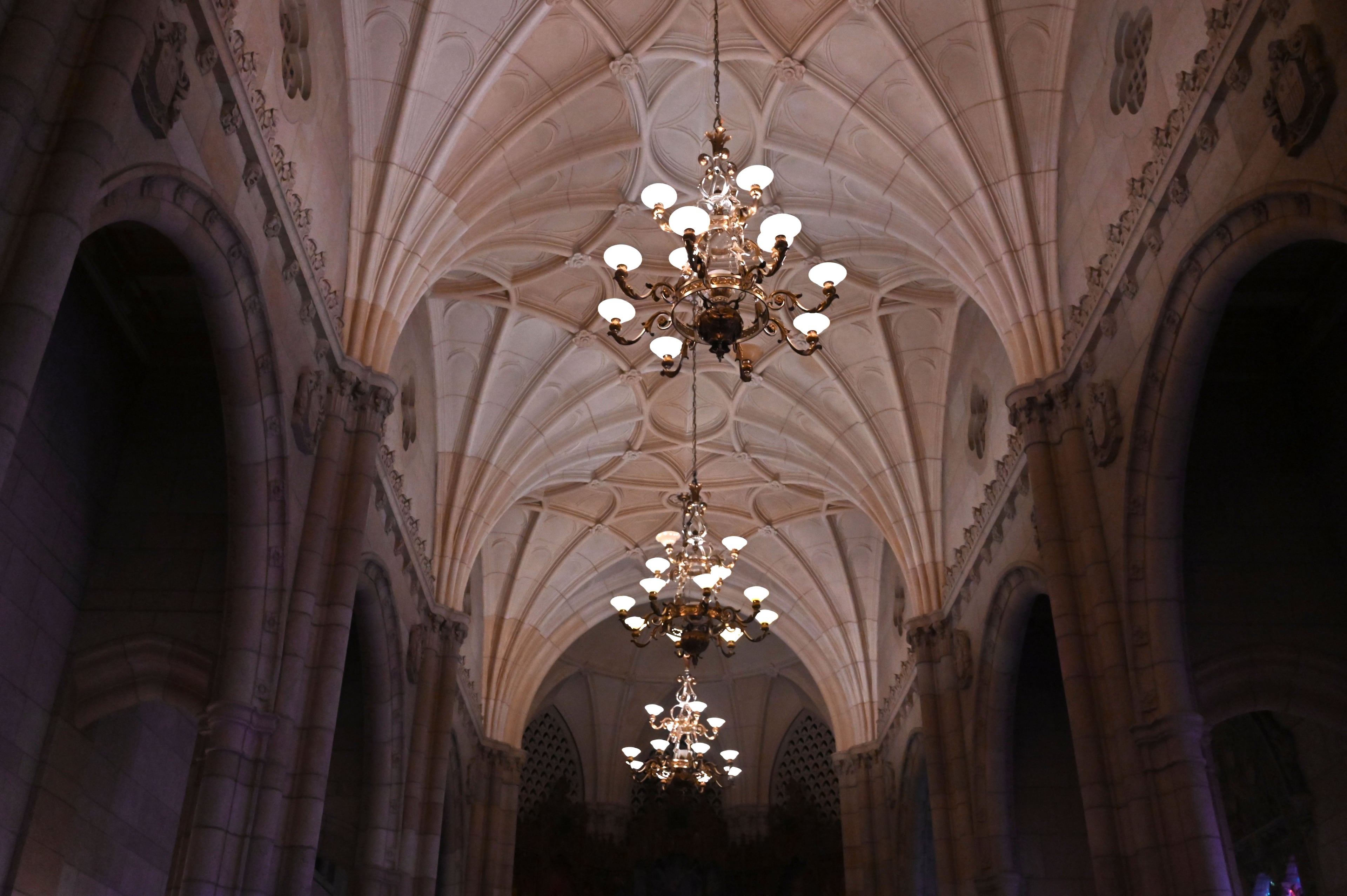 The architecturally rich interior of Westview Abbey has attracted film and TV productions. The producers of “Ozark” liked the building’s Spanish architecture and made it the estate of a Mexican drug lord. (Hyosub Shin/AJC)