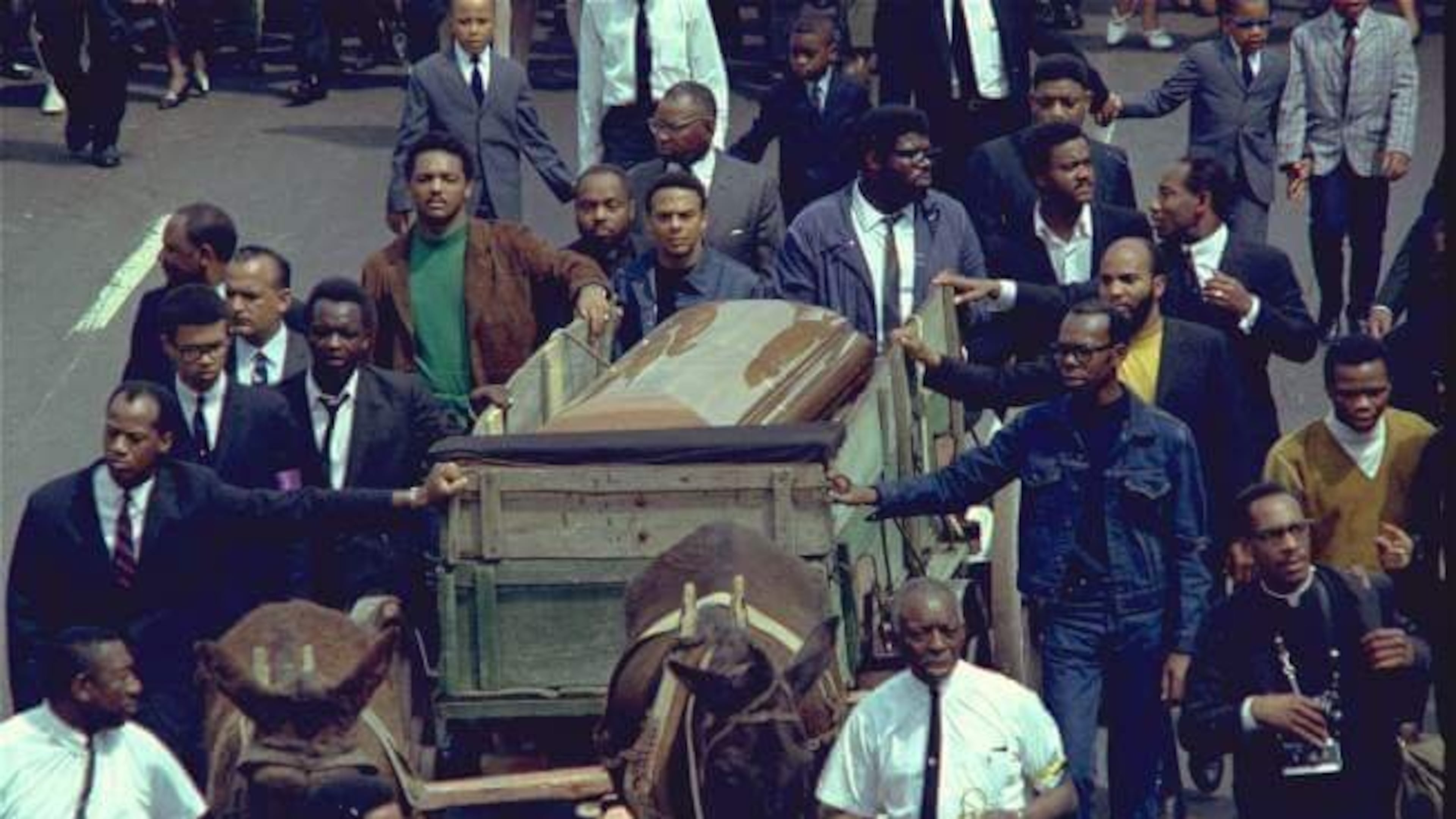 Atlanta parenting expert Michael Popkin joined classmates from Northside High and thousands of others 50 years ago to march behind the mule-drawn wagon that carried Martin Luther King’s body to the cemetery.