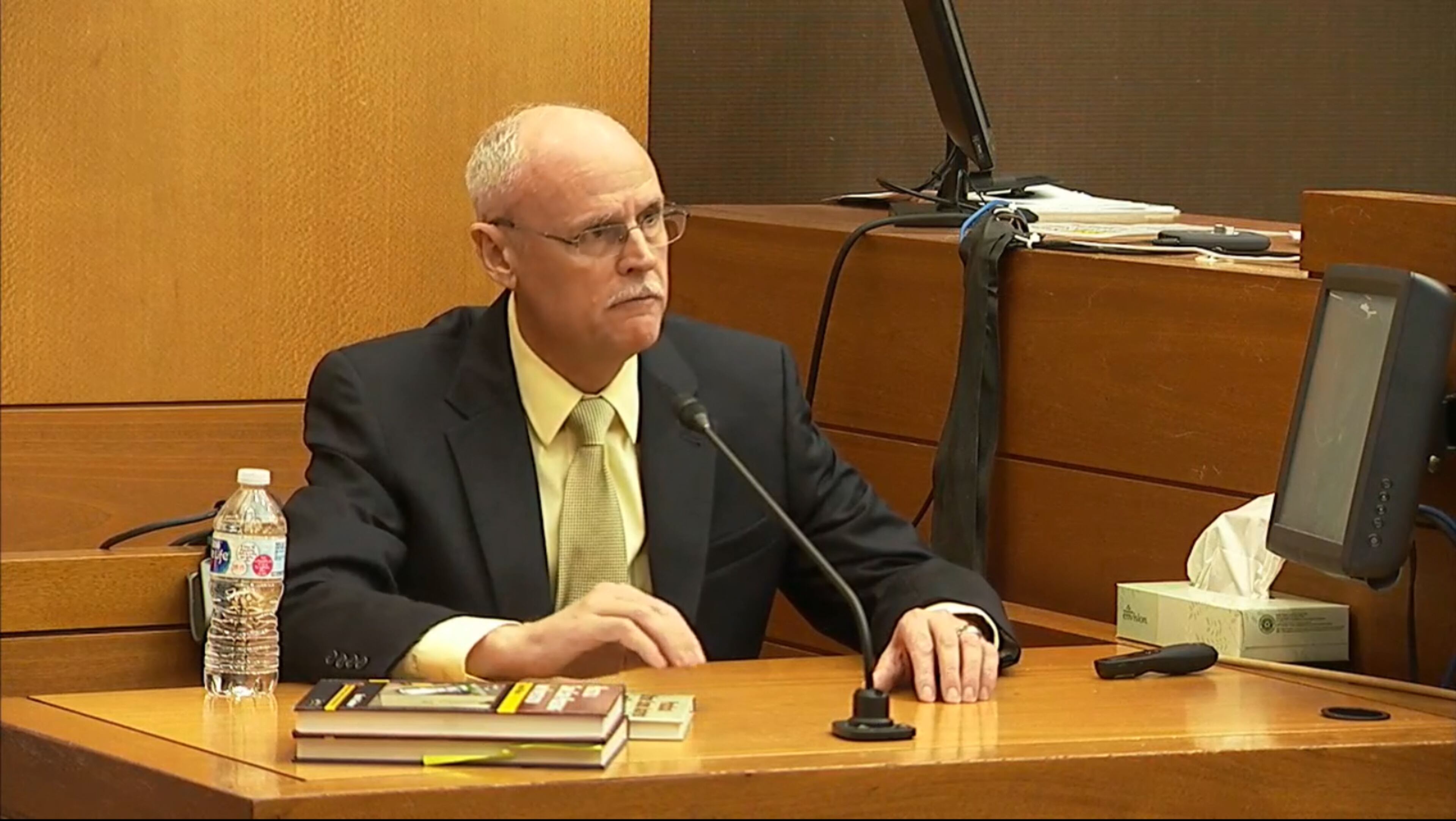 Ross Martin Gardner, an expert witness in crime scene analysis. testifies at the murder trial of Tex McIver on April 13, 2018 at the Fulton County Courthouse. (Channel 2 Action News)