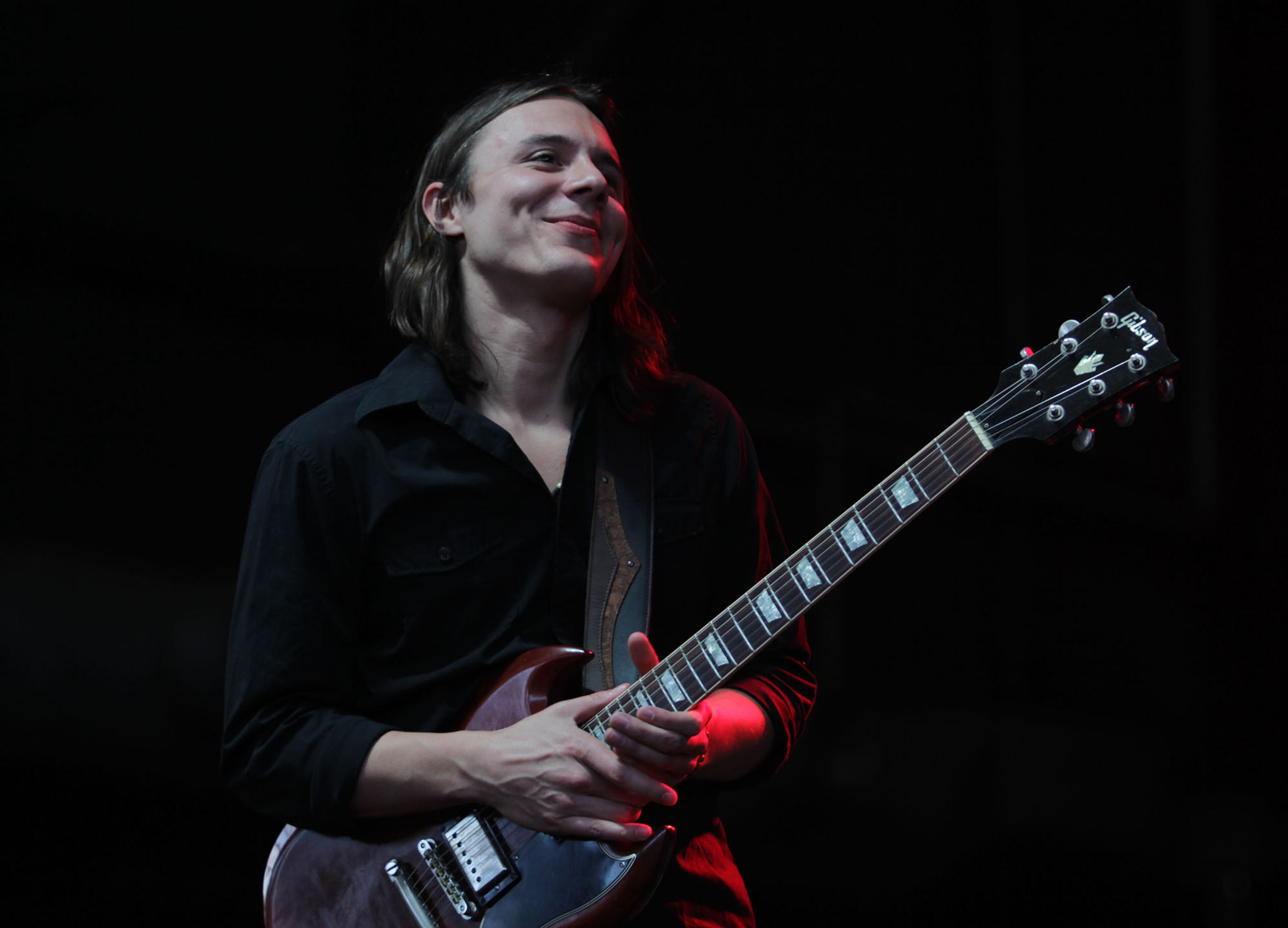October 14, 2017 - ALPHARETTA. Hudson Laird, lead guitarist of the Bishop Gunn band, a Natchez, Mississippi rock-n-roll band, performing at the The Laid Back Festival, started in 2015 by Gregg Allman, Saturday Oct. 14, 2017 at the Verizon Wireless Amphitheater. (Akili-Casundria Ramsess/Eye of Ramsess Media)
