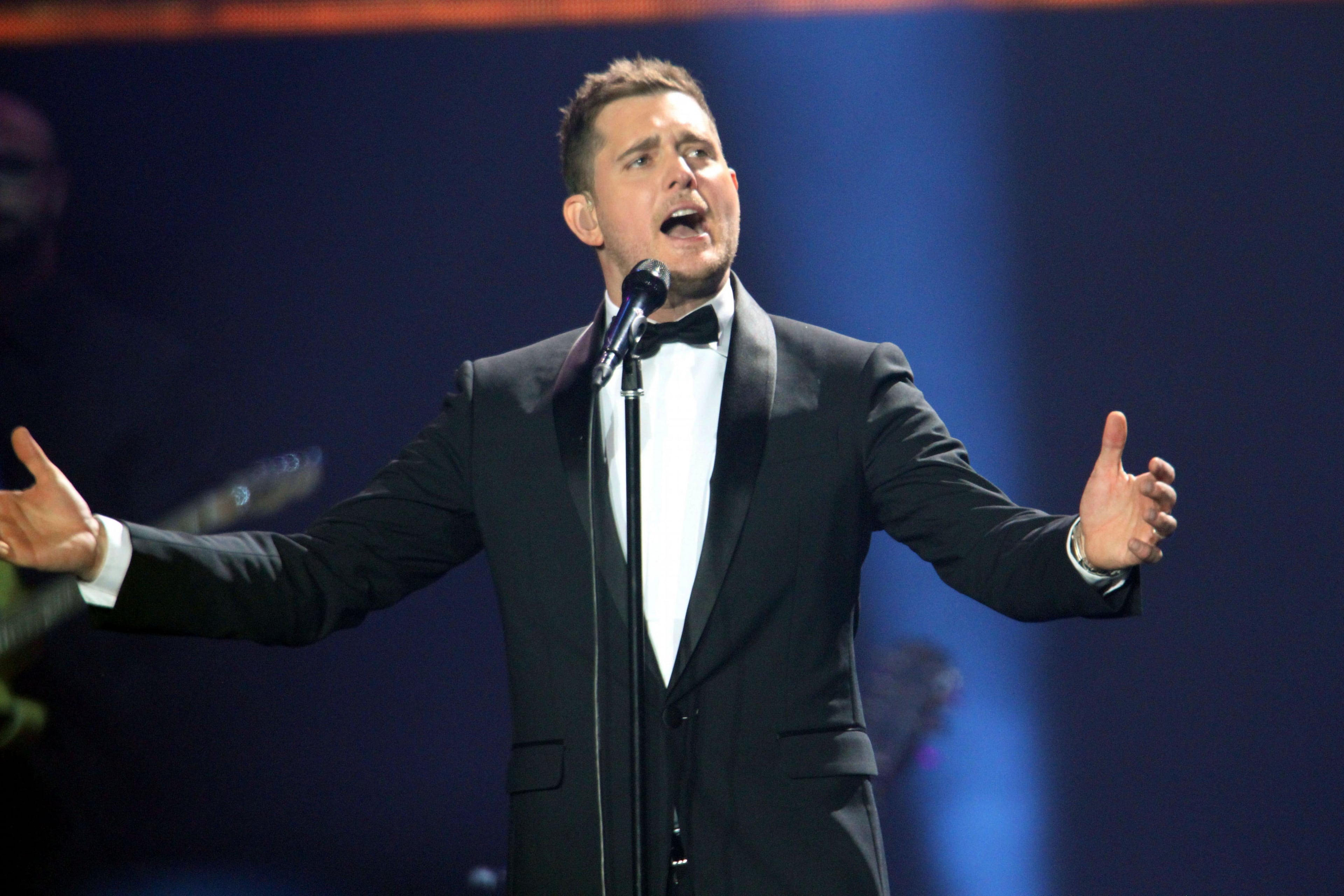Michael Buble performs "Fever" during his sold-out show at Gwinnett Arena in Duluth Sunday, Oct. 27, 2013. The Canadian vocalist, songwriter and actor has won three Grammy Awards and multiple Juno Awards.