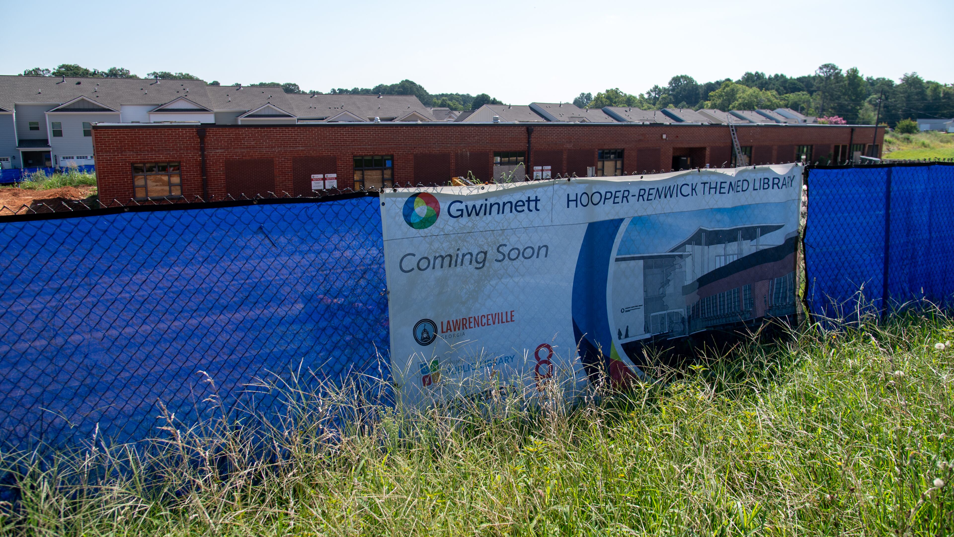 A new library is built at the historical Hooper-Renwick School sight in Lawrenceville, GA. August 18, 2023 (Jamie Spaar for the Atlanta Journal Constitution)