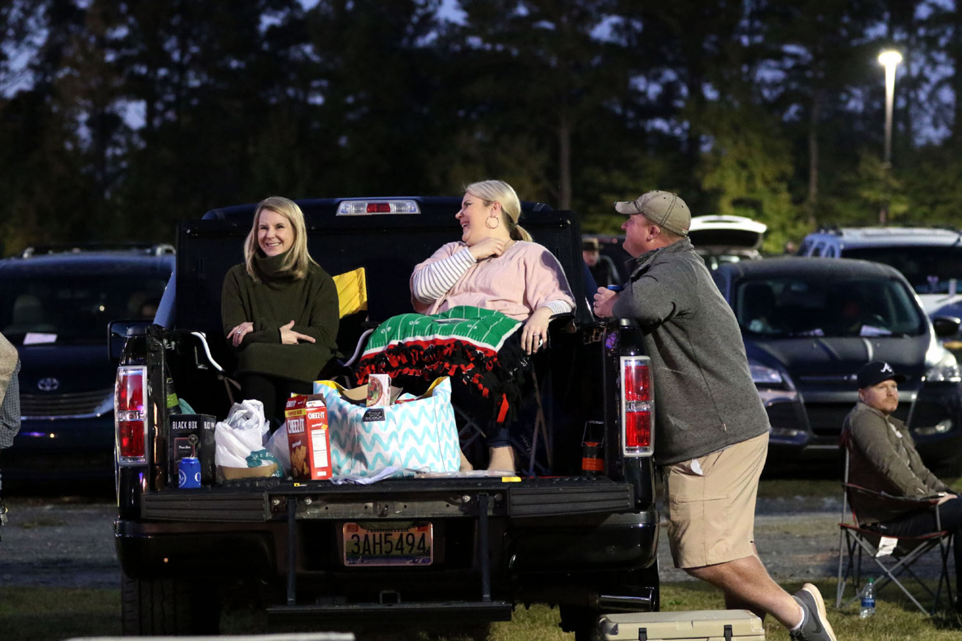 Jason Isbell and the 400 Unit rocked a sold-out crowd of concert devotees on Friday, October 16, 2020, in the parking lot of Ameris Bank Amphitheatre in Alpharetta. This was the first in a series of "Live From the Drive-In" concerts produced by Live Nation. Photo: Robb Cohen for The Atlanta Journal-Constitution