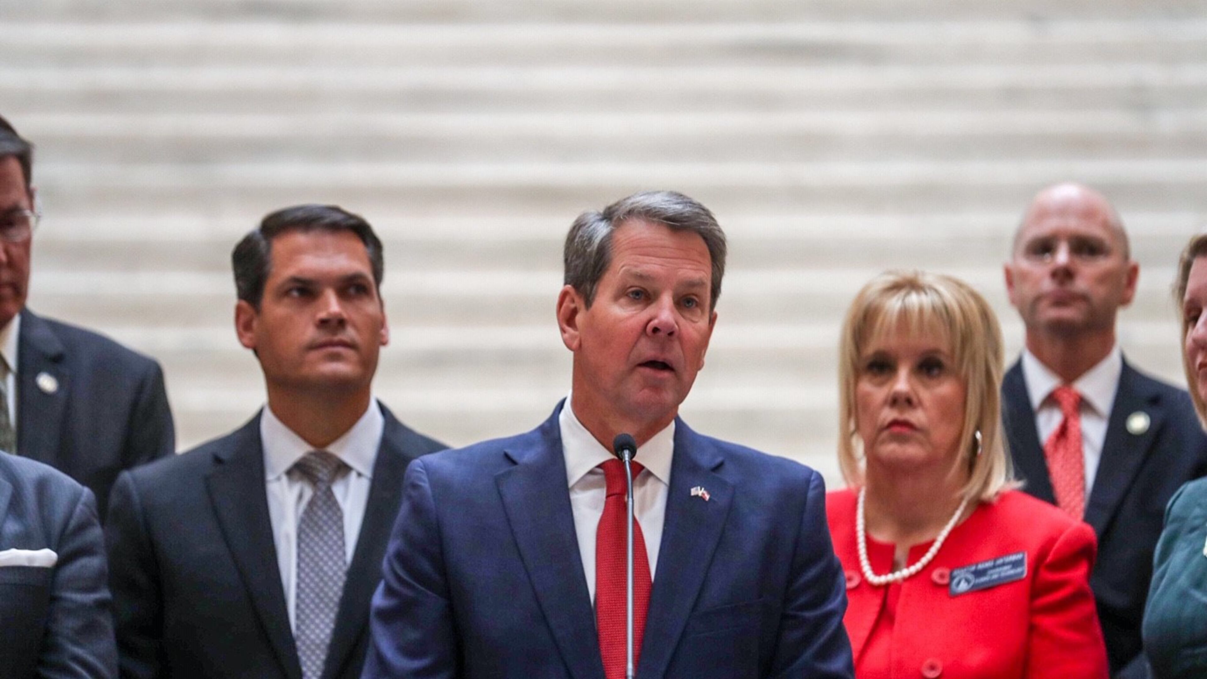 Gov. Brian Kemp unveils a proposal for a limited expansion of Medicaid. Alyssa Pointer/AJC