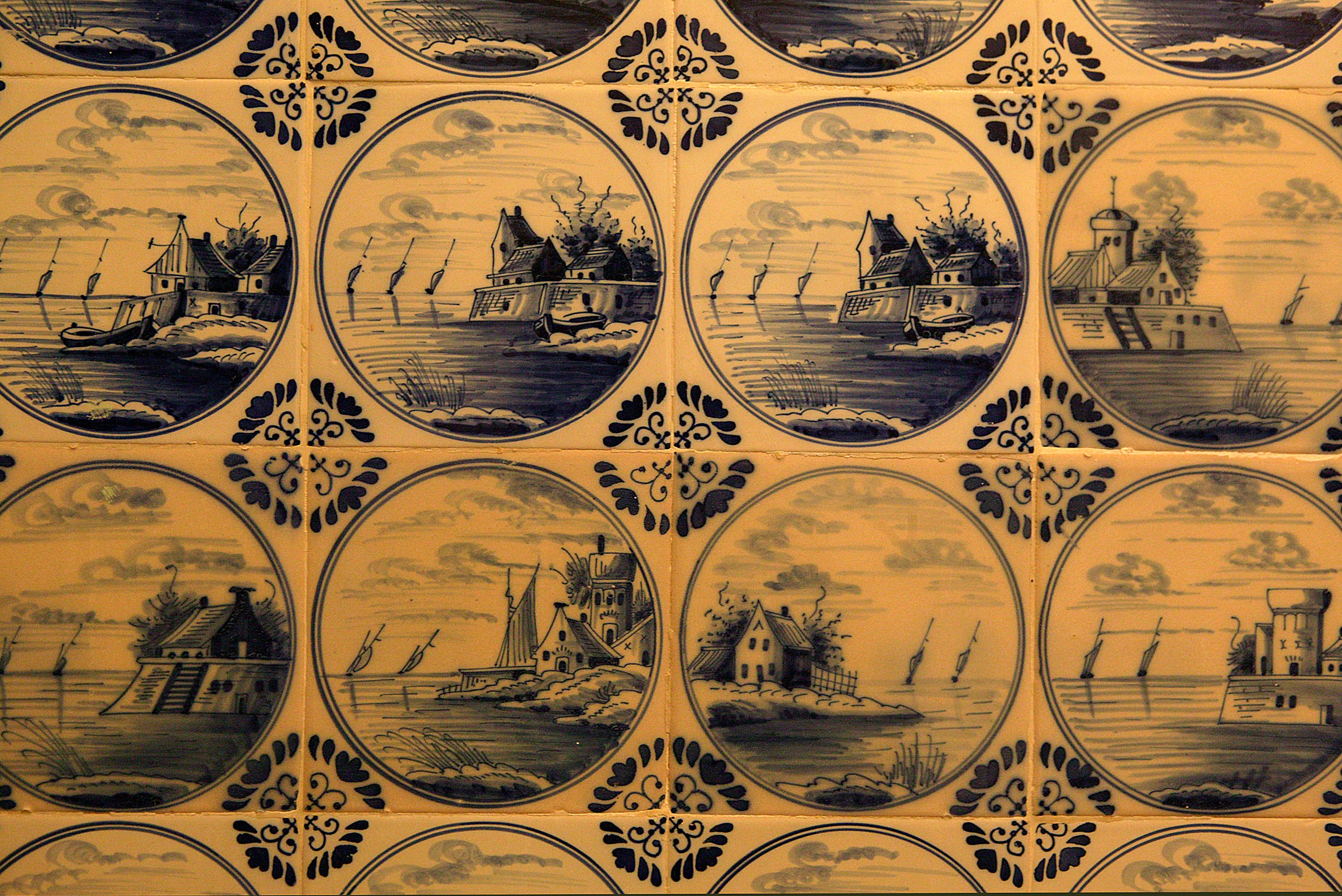 Detail of tiles located in the Dutch room suite. Damon Higgins/The Palm Beach Post