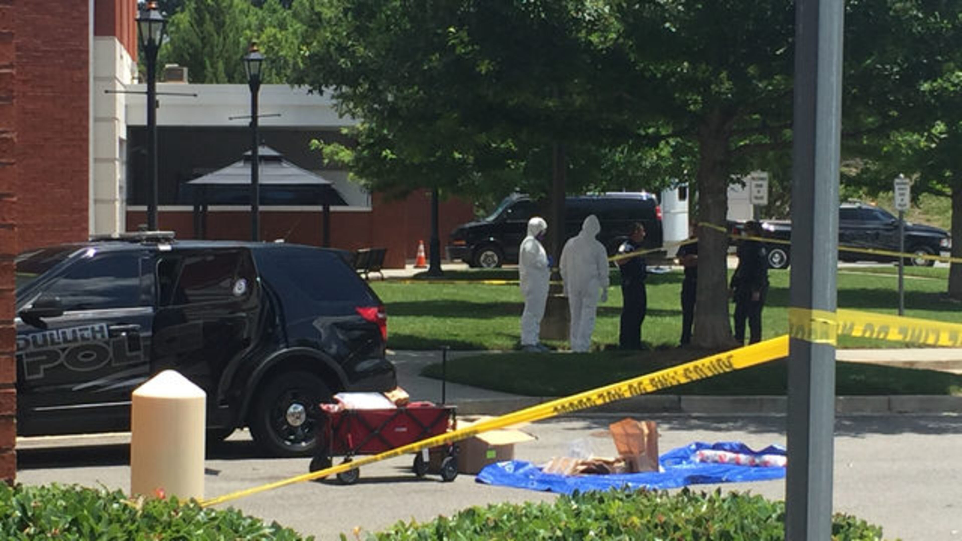 Duluth police were involved in a hazmat situation after fentanyl spilled in a patrol vehicle Wednesday. (Credit: Channel 2 Action News)