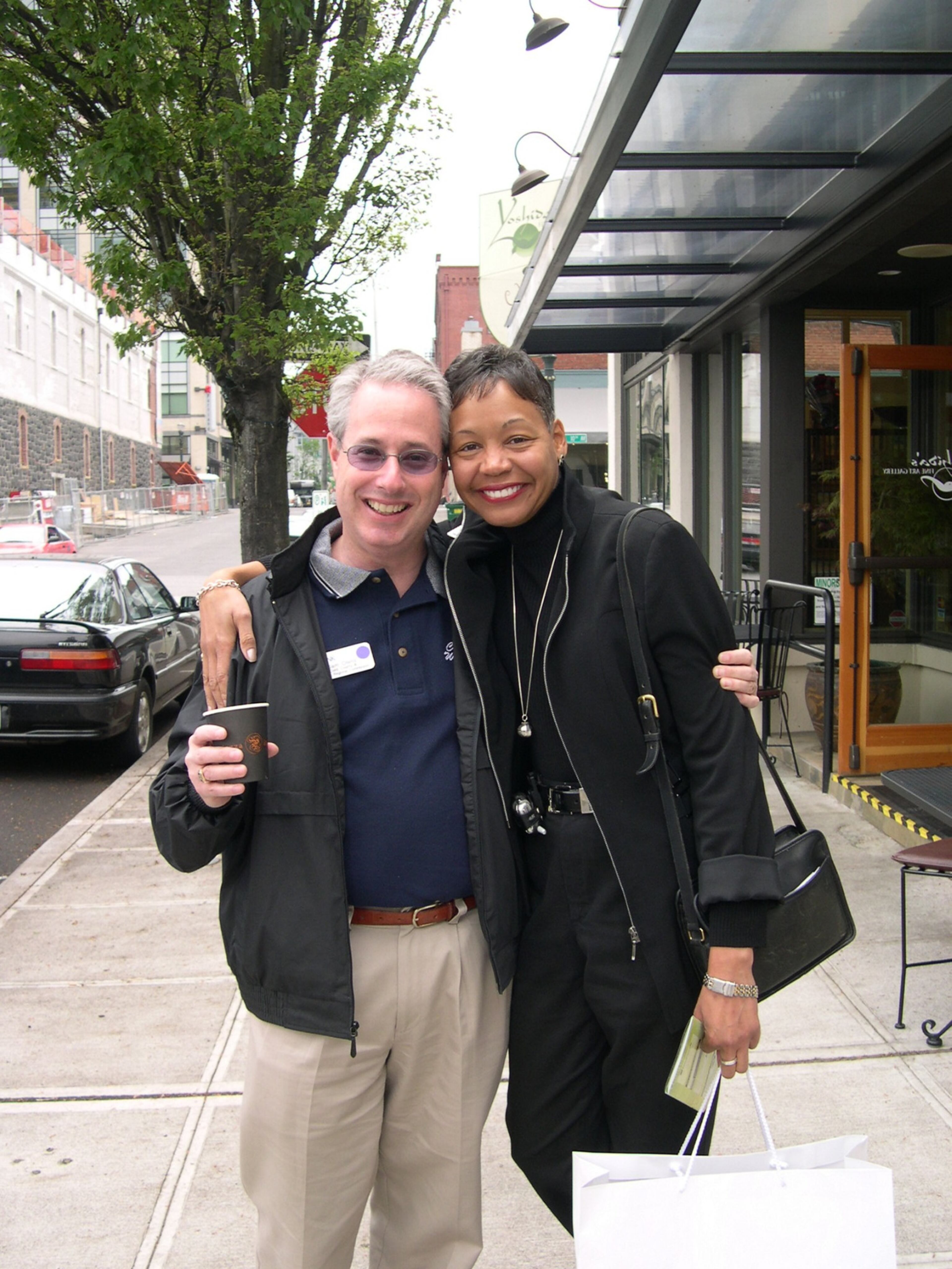 In 2008, Cobb Chairman Sam Olens (now Georgia's attorney general) and then-Atlanta City Council President Lisa Borders show true regional cooperation while walking along the streets of downtown Portland.