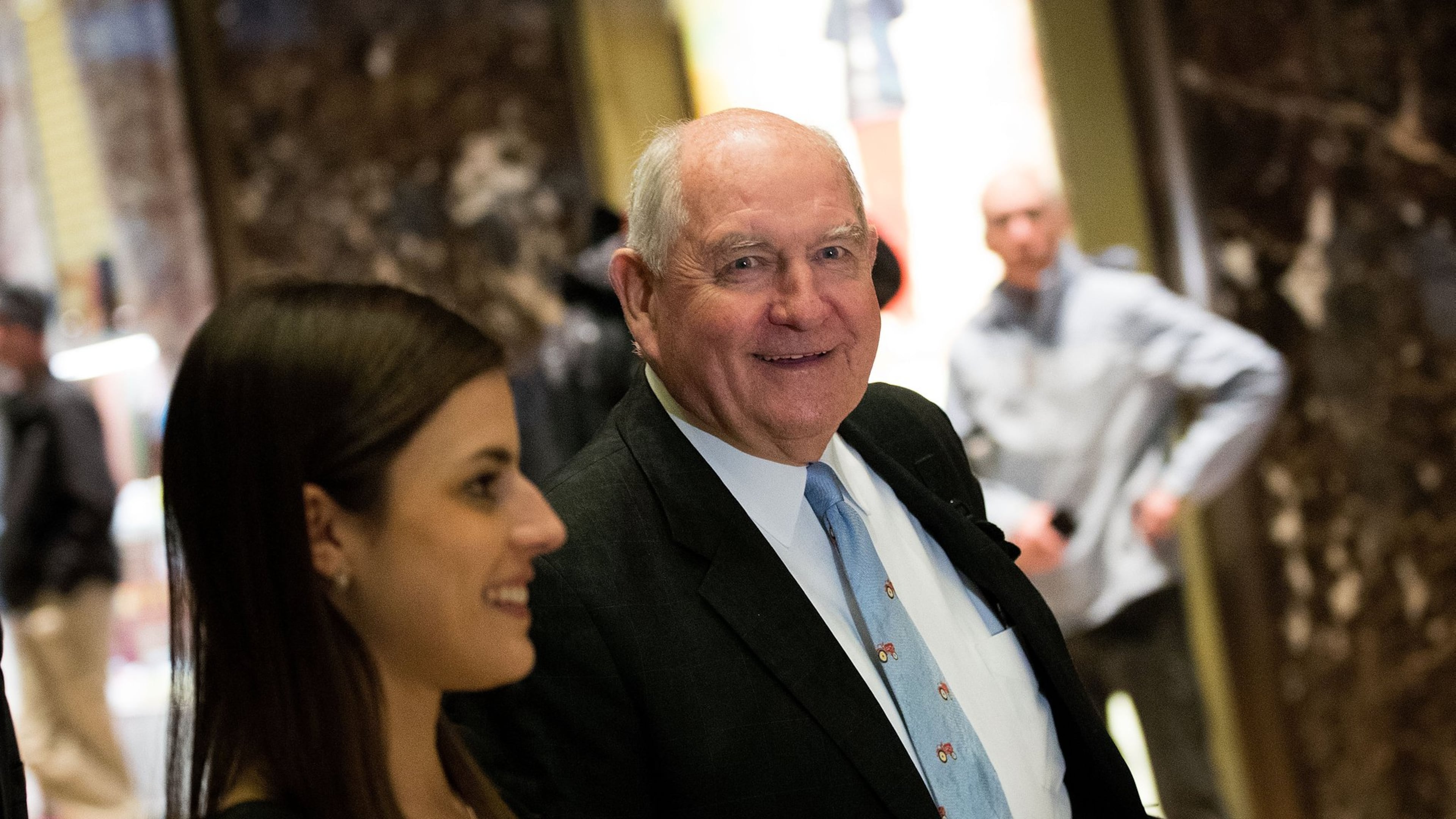 Former Georgia Gov. Sonny Perdue at Trump Tower in November. (Photo by Drew Angerer/Getty Images)