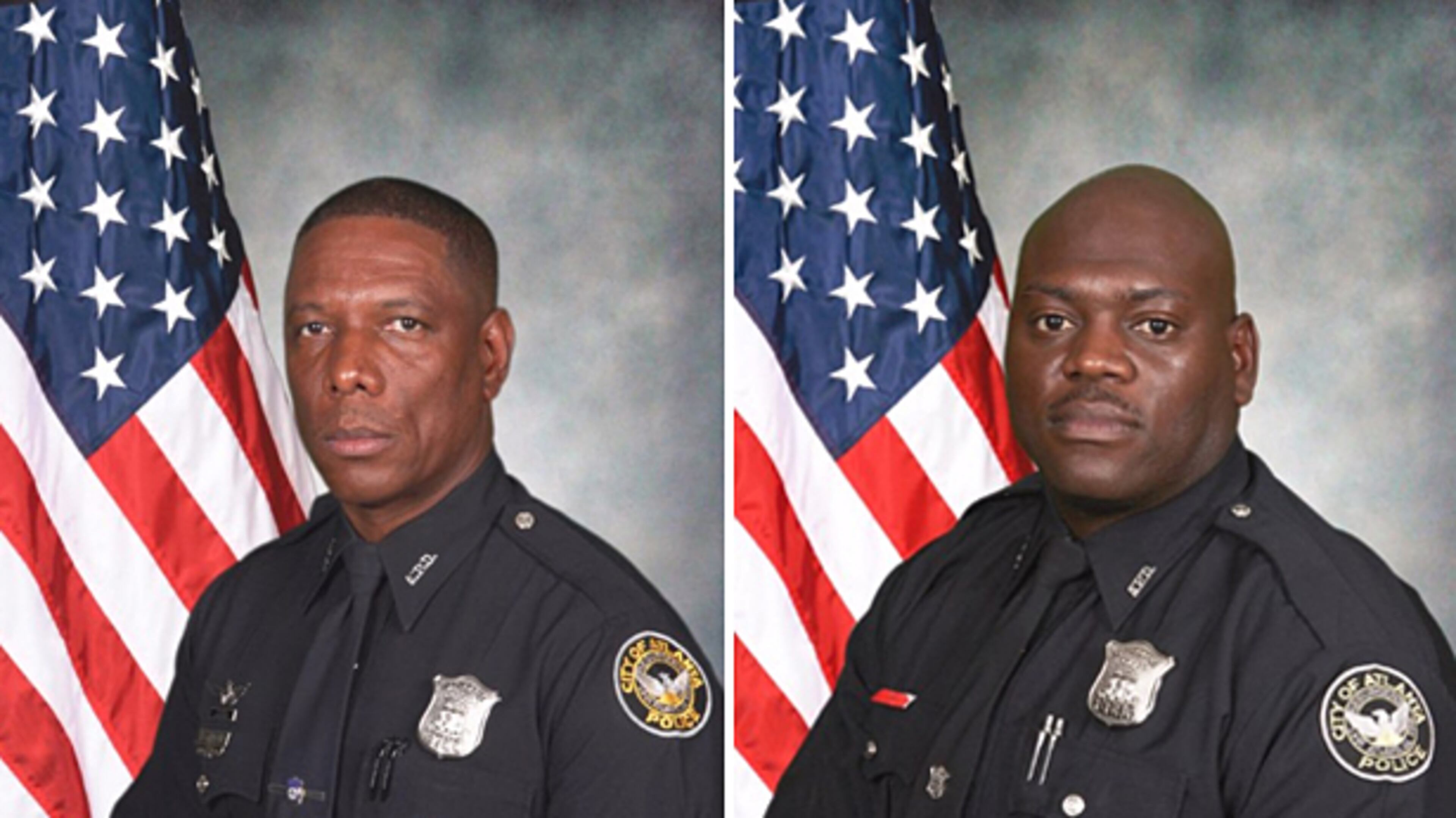 Atlanta Police officers Richard J. Halford, 48, (left) of Lithia Springs and Shawn A. Smiley of Lithonia, 40, died when their helicopter crashed Nov. 3, 2012, during a search for a missing boy.