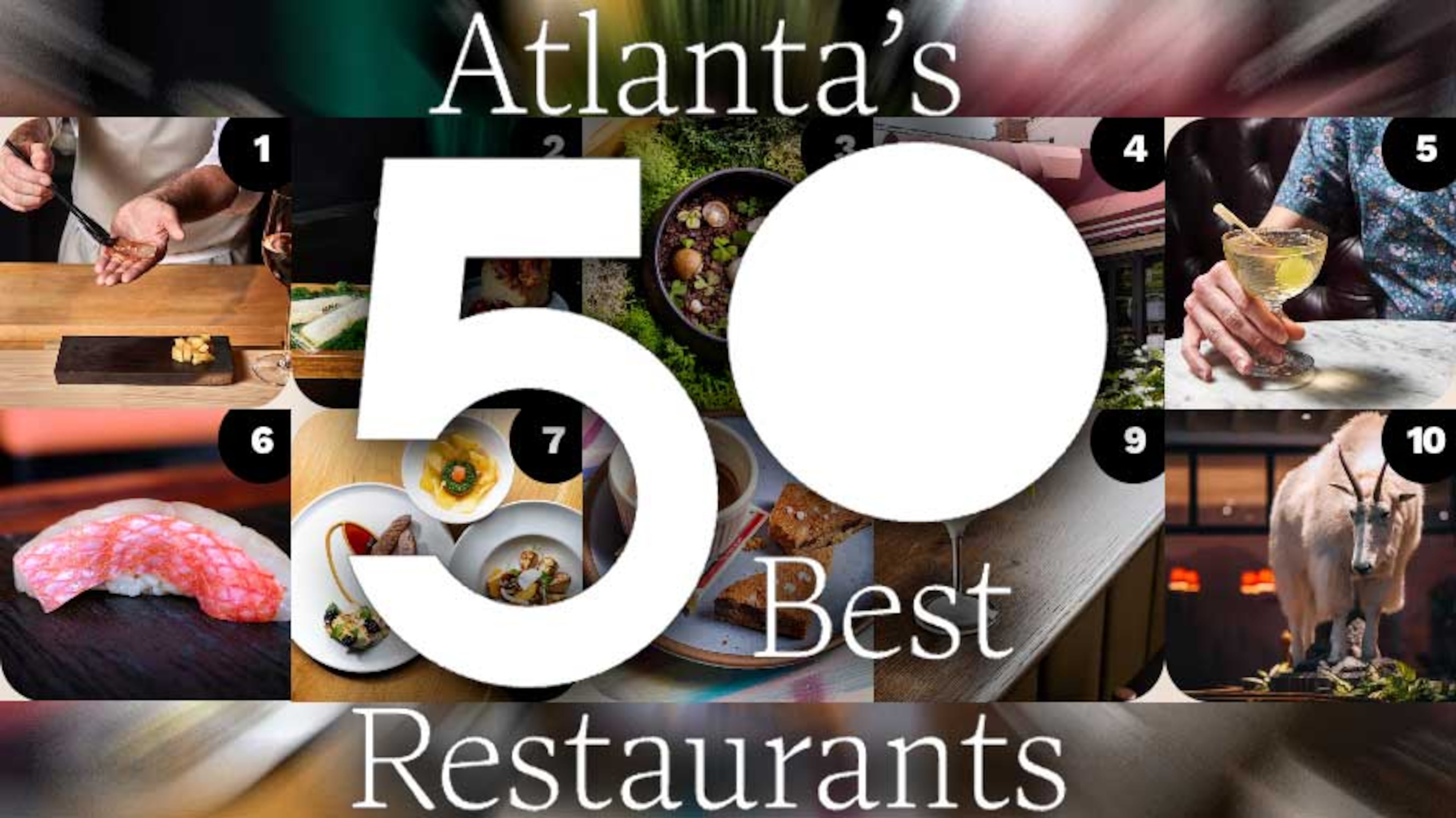 The Atlanta 50 dining guide lists the best restaurants in Atlanta. (AJC photo illustration)