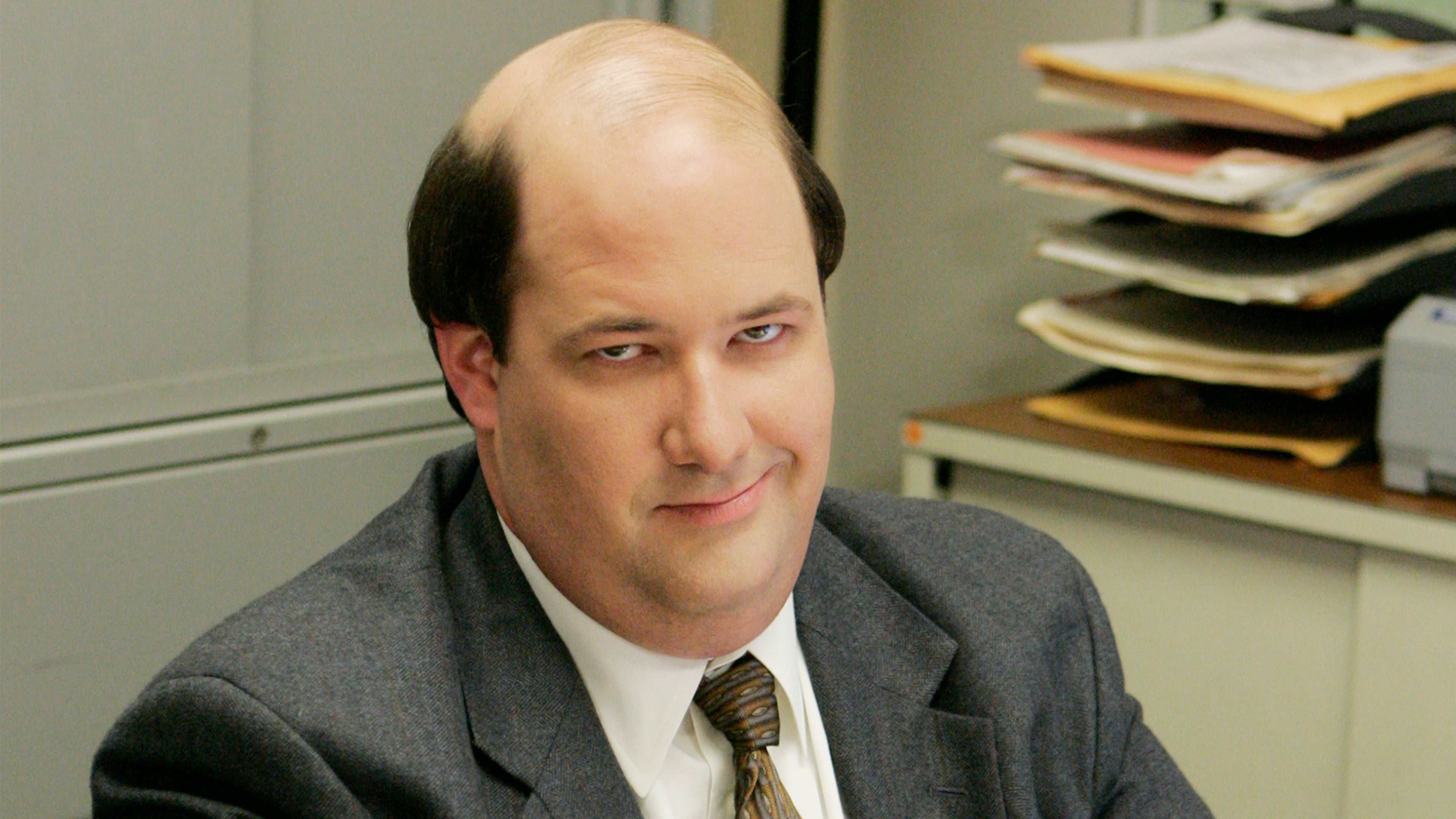 THE OFFICE -- "Chair Model" Episode 10 -- Aired 04/17/2008 -- Pictured: Brian Baumgartner as Kevin Malone (Photo by Chris Haston/NBCU Photo Bank/NBCUniversal via Getty Images via Getty Images)