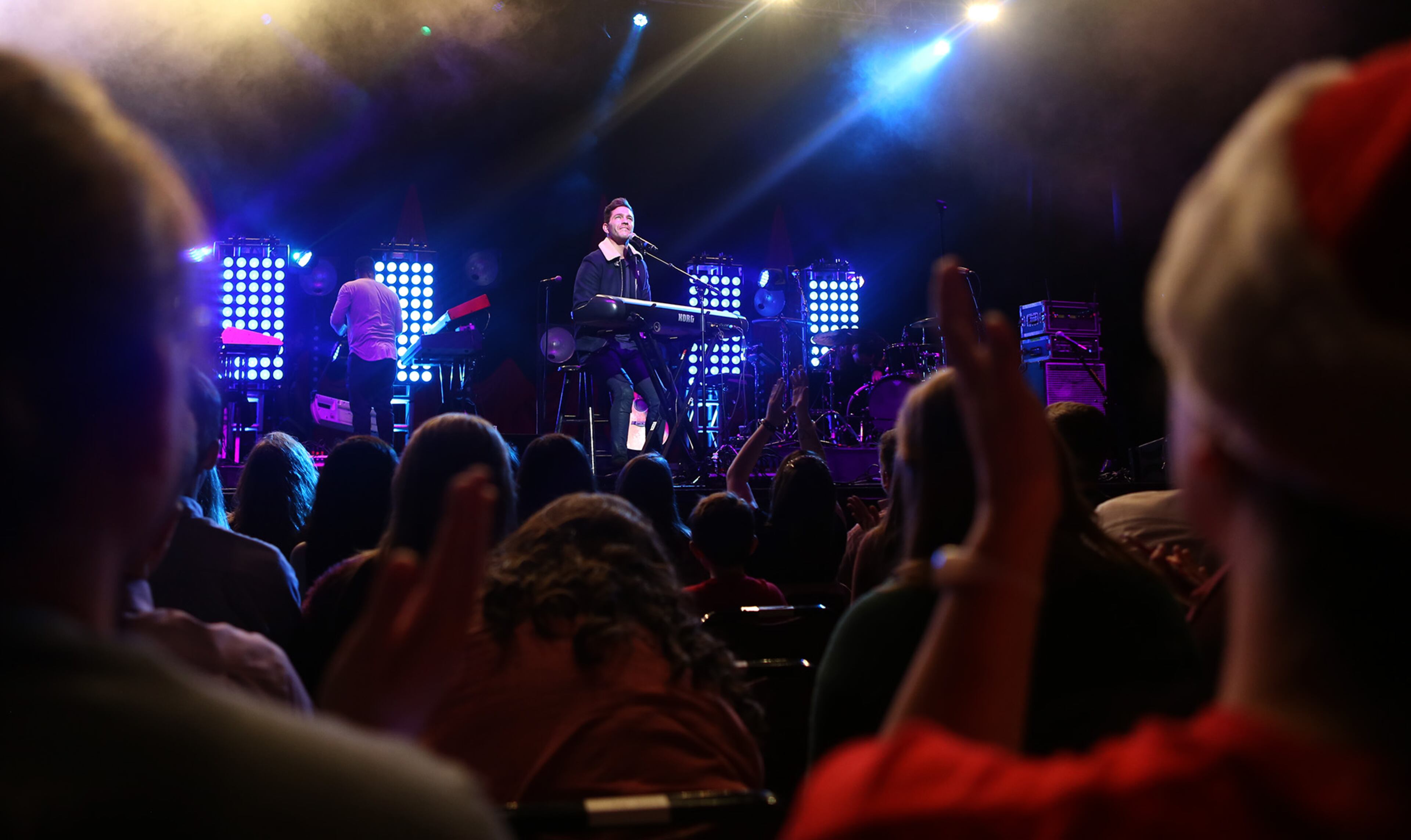 Andy Grammar performs att he Star 94 Jingle Jam at the Fox Theatre on Monday. (Akili-Casundria Ramsess/Special to the AJC)