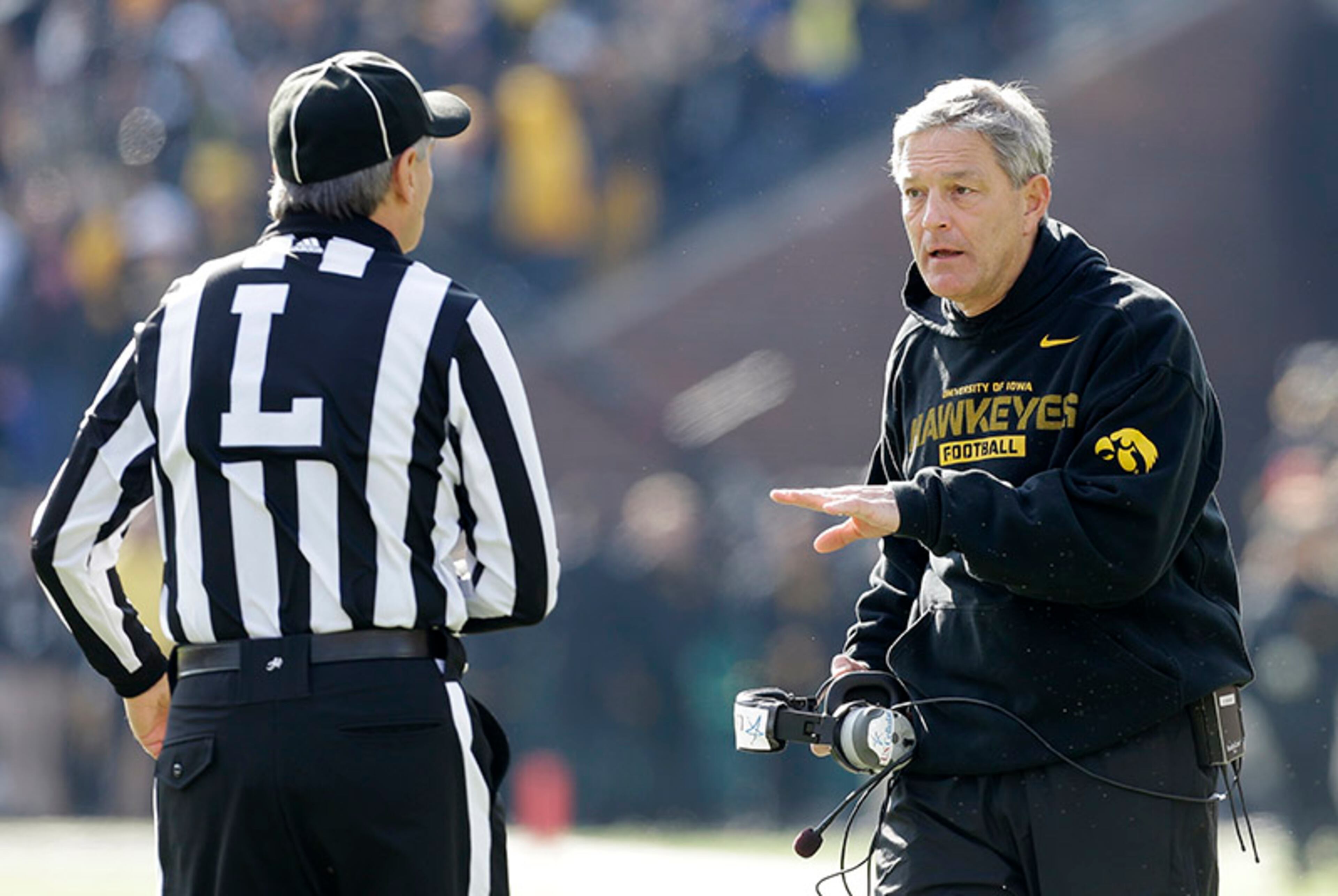 9. Kirk Ferentz, Iowa: Kirk Ferentz has coached the Hawkeyes since 1999, winning two Big Ten titles in 2002 and 2004. Ferentz, who will make $3.985 million in 2013, notched his 100th career win at Iowa last season. He is signed through 2020.