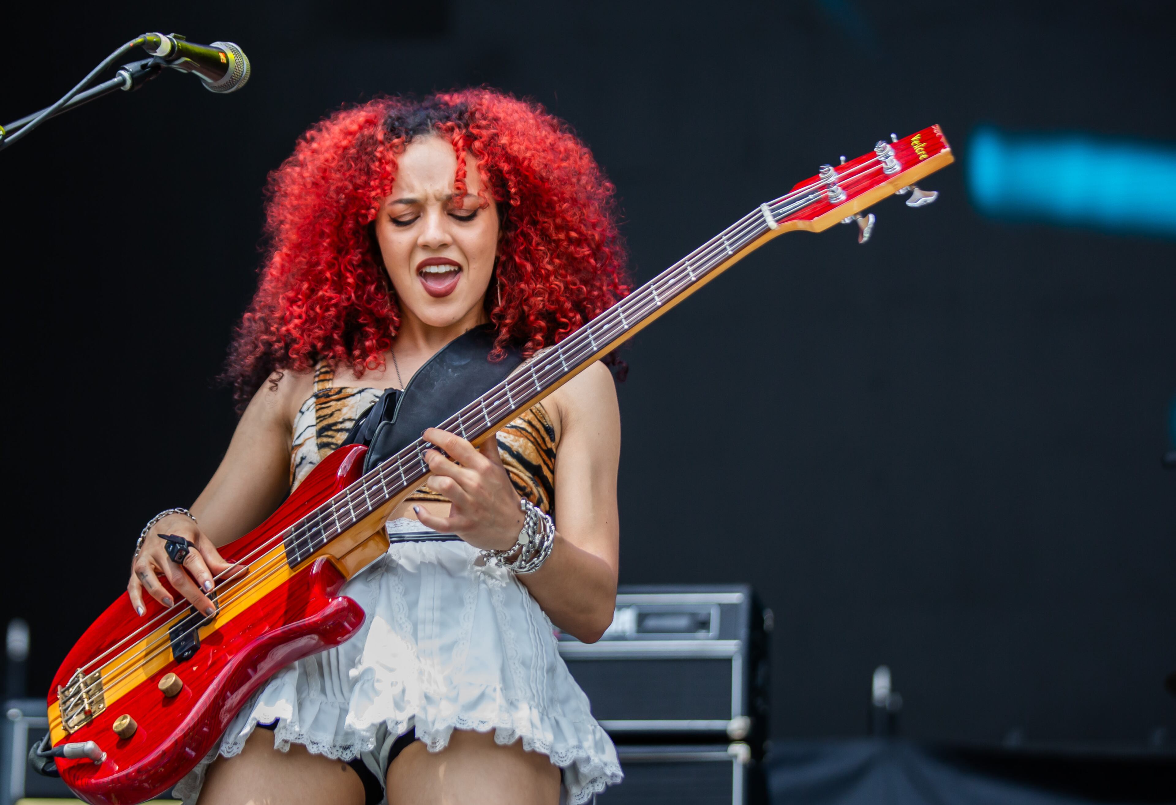 Atlanta, Ga: Nova Twins brought all the action to the Peachtree Stage early afternoon. Photo taken Sunday May 5, 2024 at Central Park, Old 4th Ward. (RYAN FLEISHER FOR THE ATLANTA JOURNAL-CONSTITUTION)