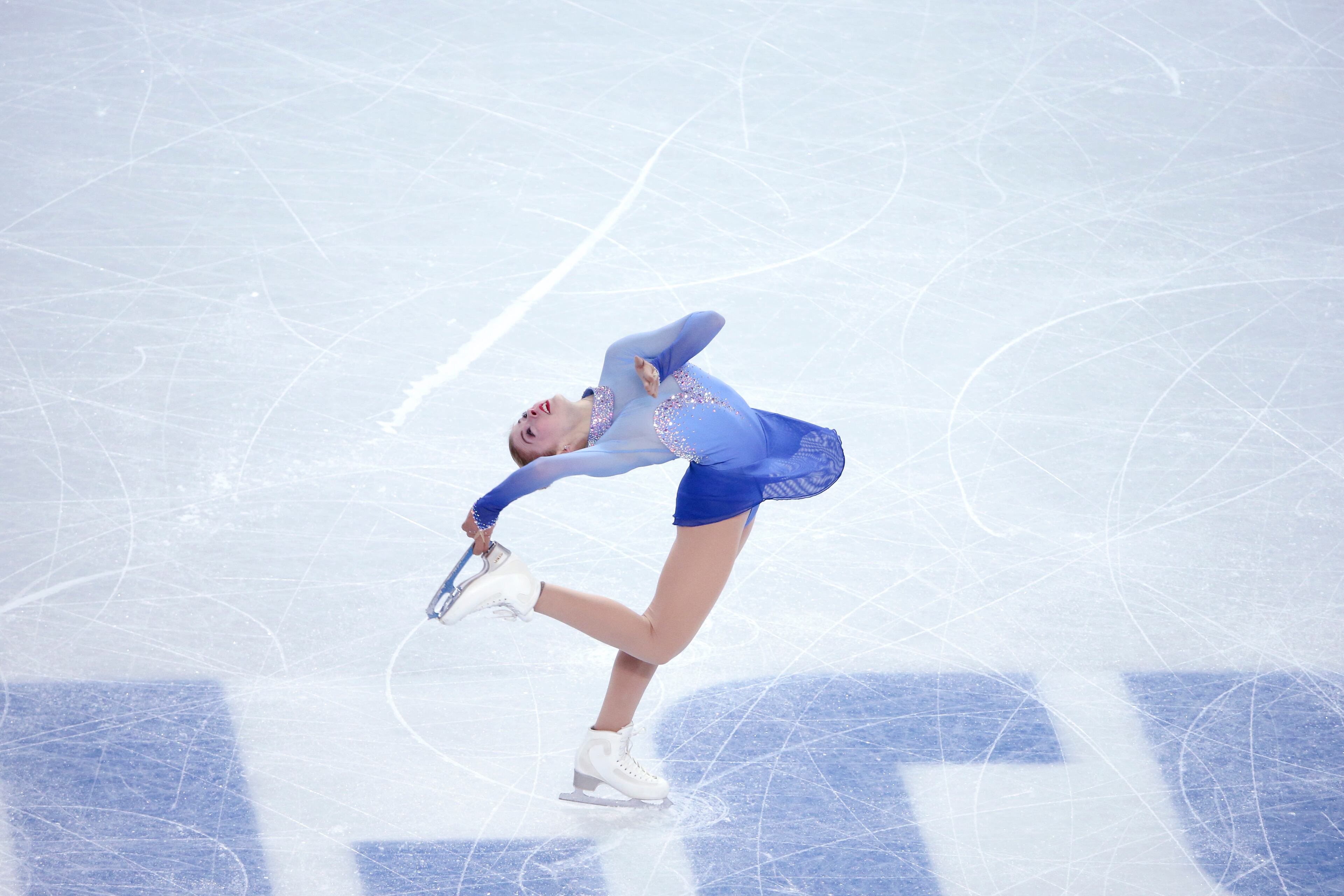 Gracie Gold of the U.S. performs her free program during the women's figure skating event at the Iceberg Skating Palace in Sochi, Russia, Feb. 20, 2014. Gold finished fourth in the event won by Adelina Sotnikova of Russia. (Josh Haner/The New York Times)