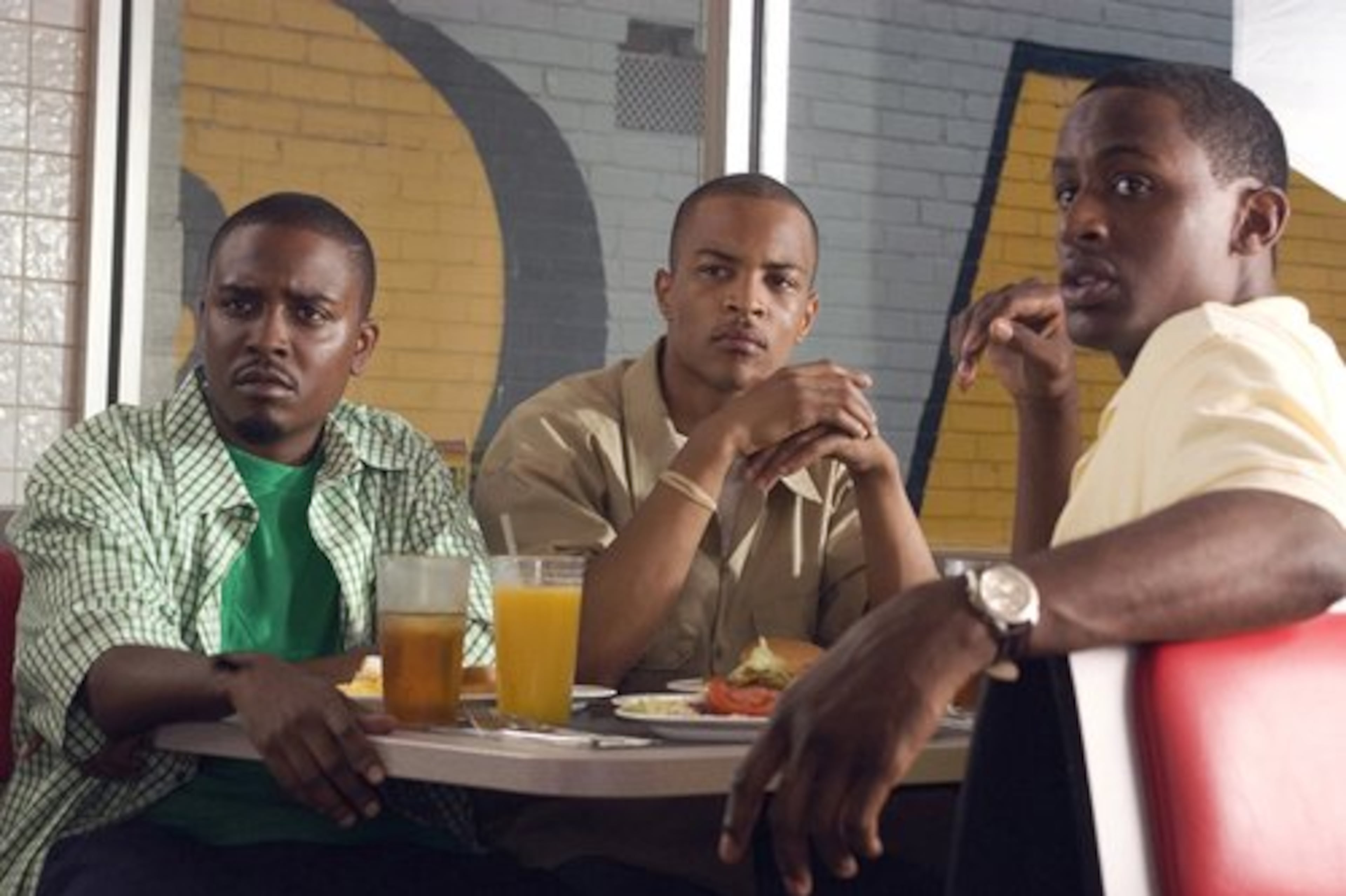 Jason Weaver (from left), T.I. and Jackie Long star in the hit 2006 film “ATL,” now considered a cult classic. (Courtesy of Warner Bros.)