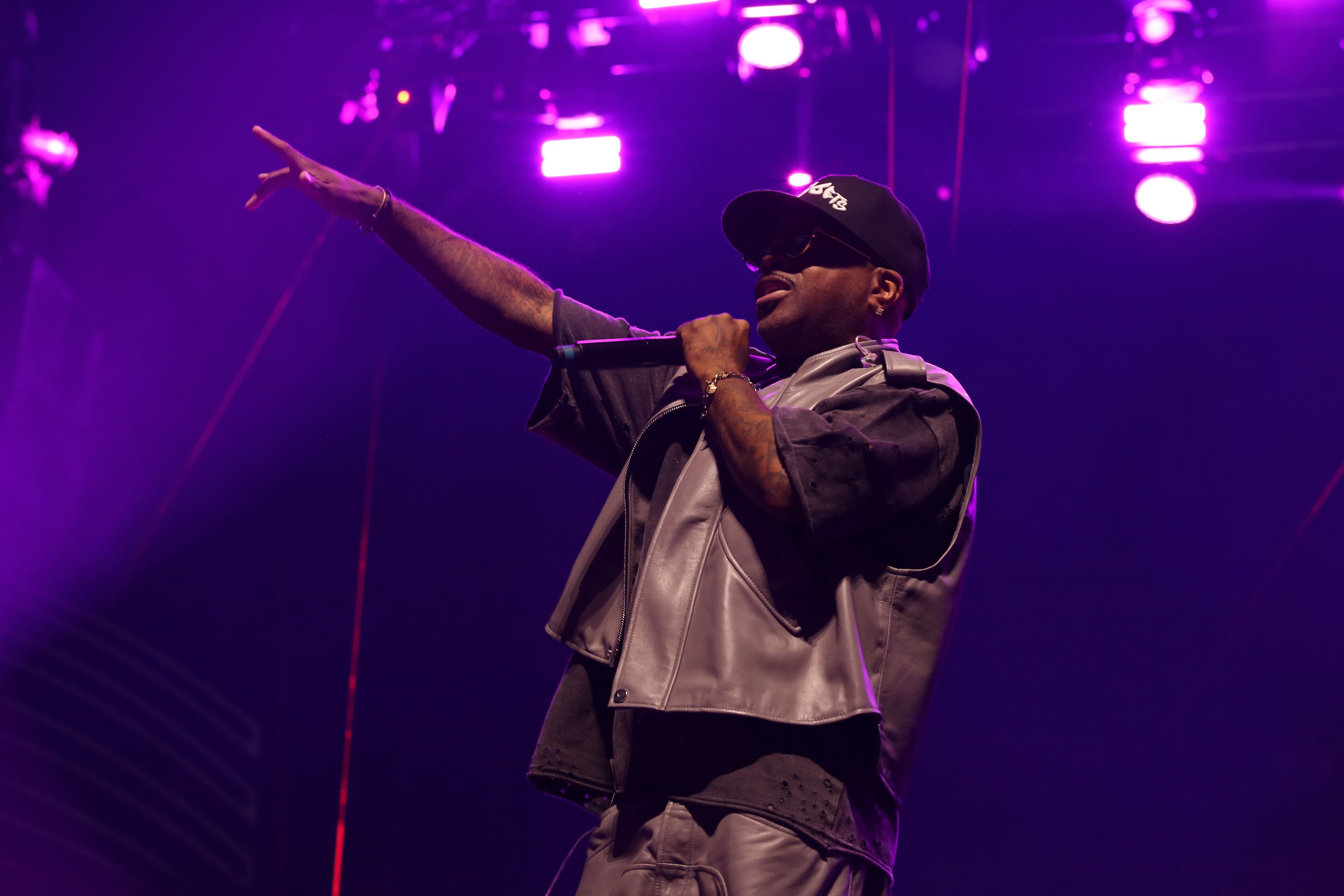 Music producer and artist Jermaine Dupri performs for a packed crowd, during his "The South Got Something to Say" show at the Caesars Superdome in New Orleans. The Essence Festival is celebrating it’s 29th year, and the 50th anniversary of hip-hop. (TYSON HORNE / TYSON.HORNE@AJC.COM)