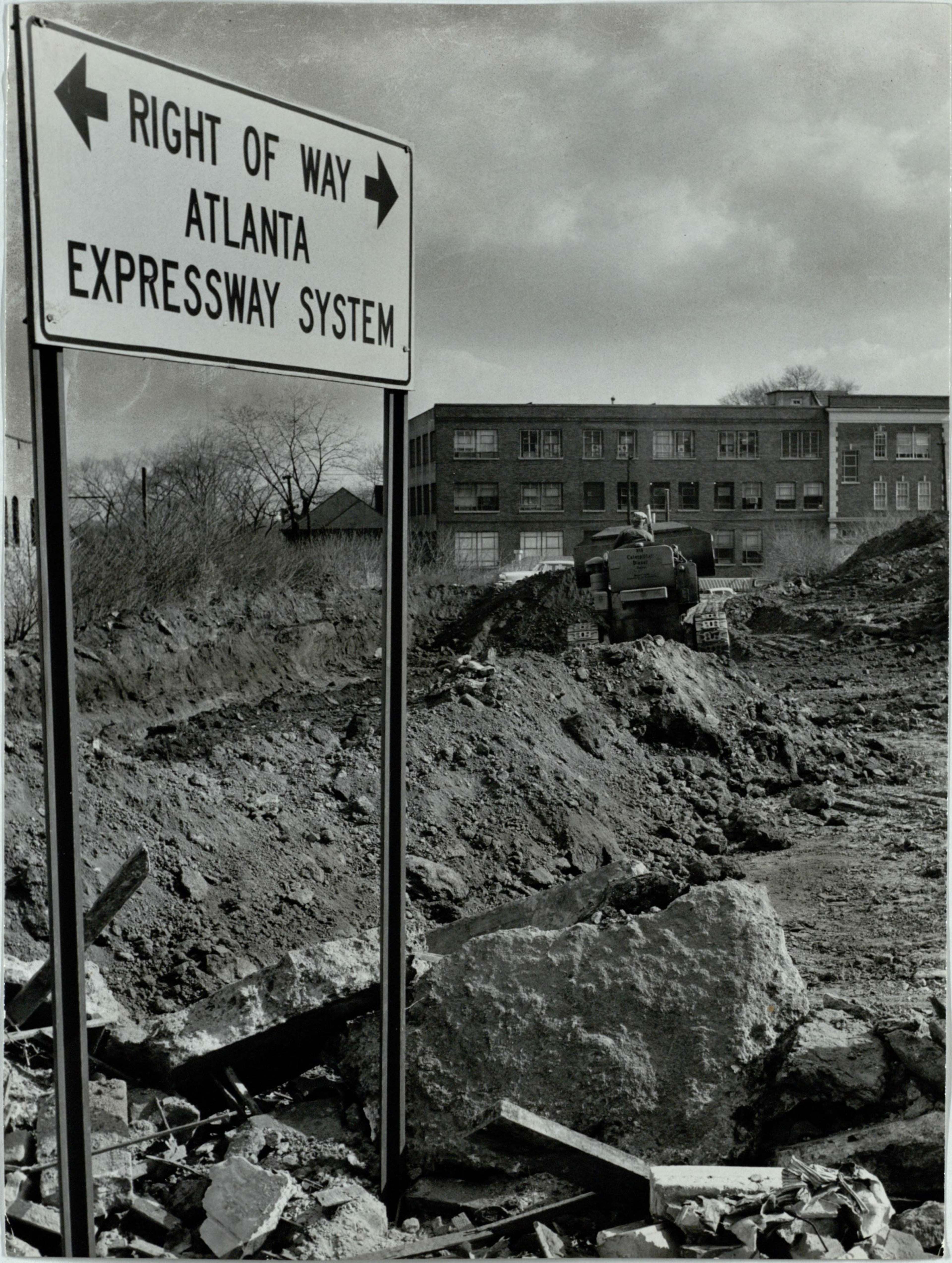Work Begins on the Downtown Connector of the Expressway, December 8, 1956. Photo: Bill Wilson/AJC