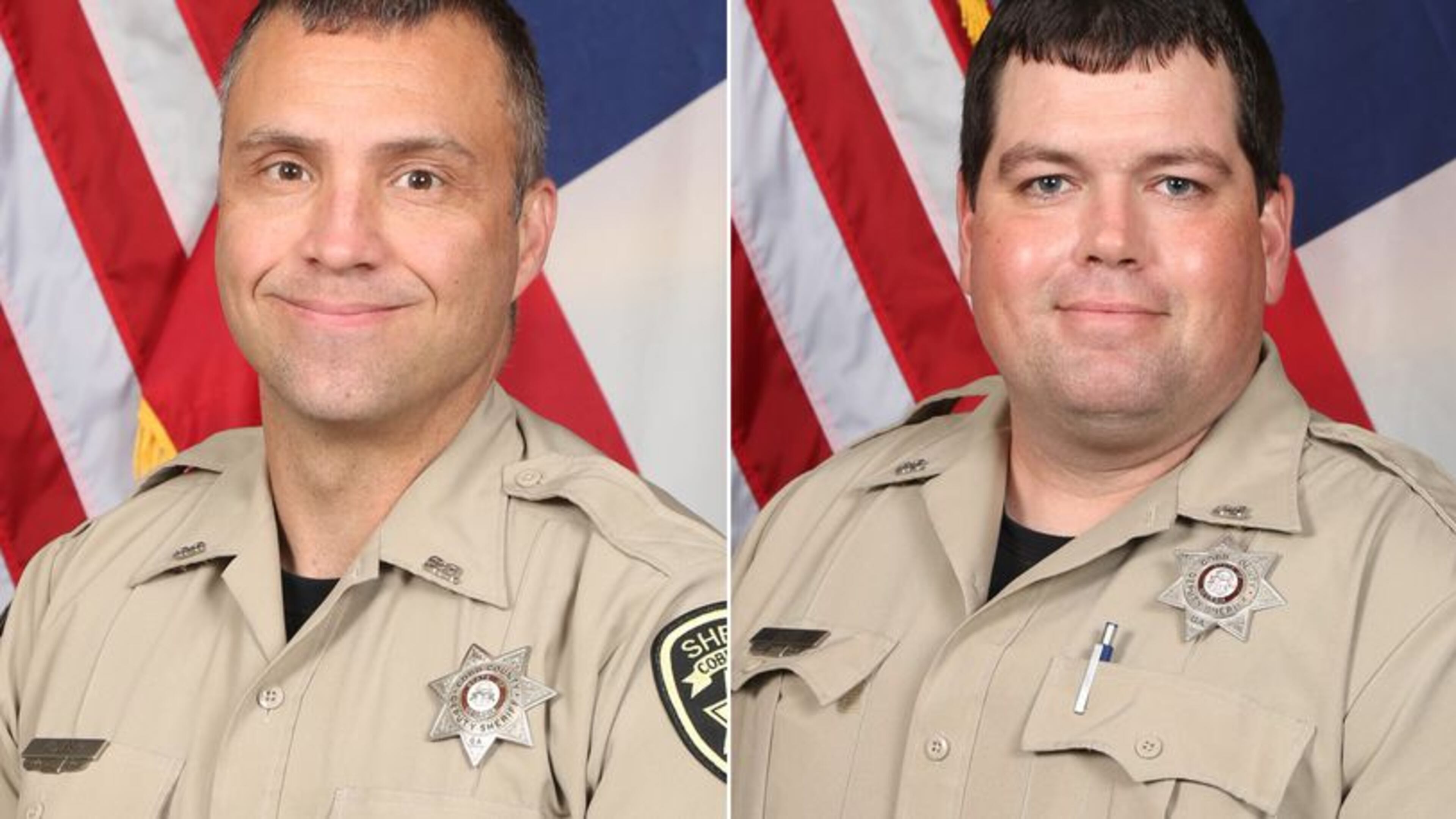 Jonathan Koleski, left, and Marshall Ervin Jr. were shot to death in September while trying to serve a warrant in a west Cobb neighborhood.