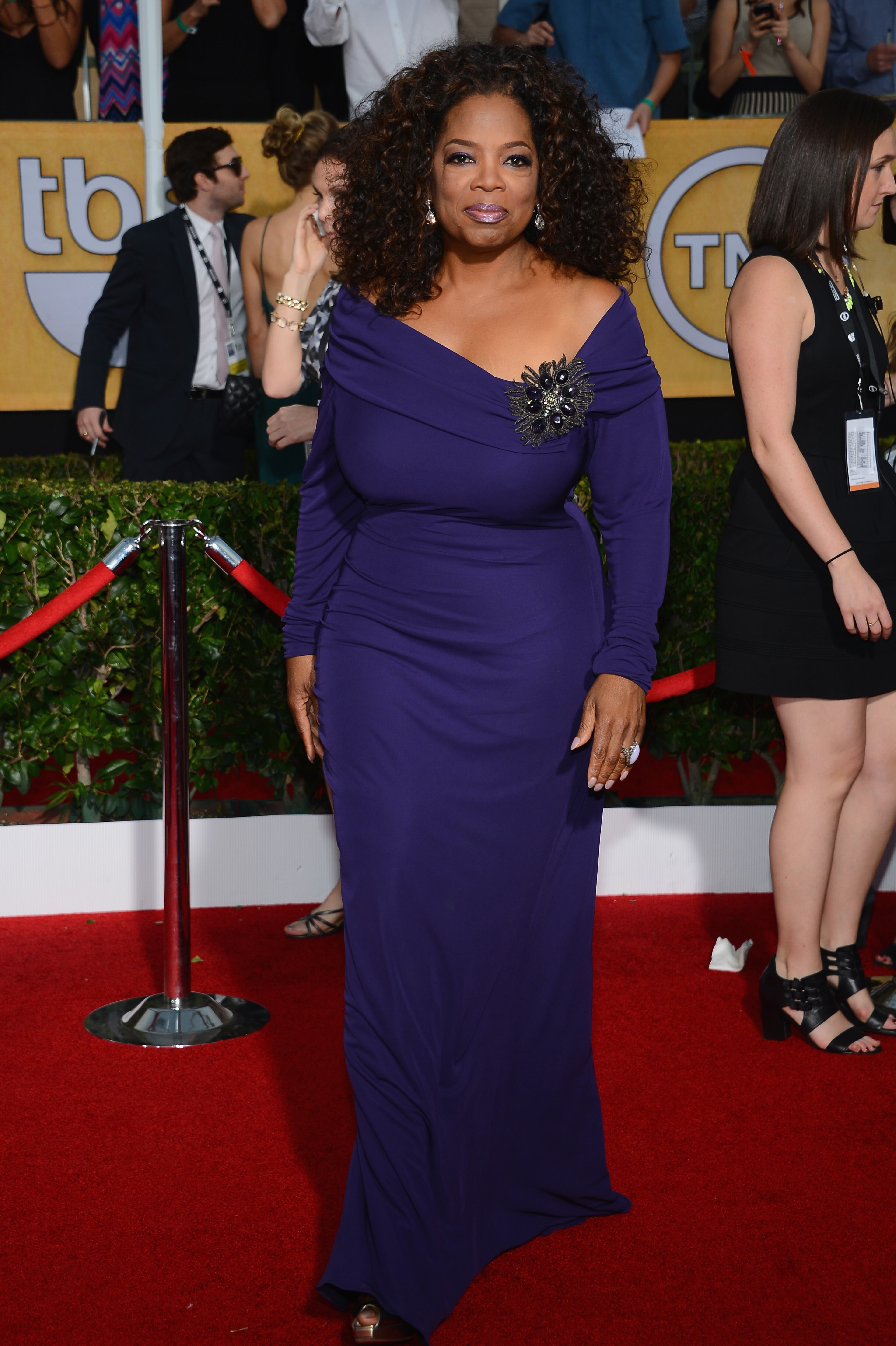 Actress-TV personality Oprah Winfrey attends the 20th Annual Screen Actors Guild Awards at The Shrine Auditorium on January 18, 2014 in Los Angeles, California.