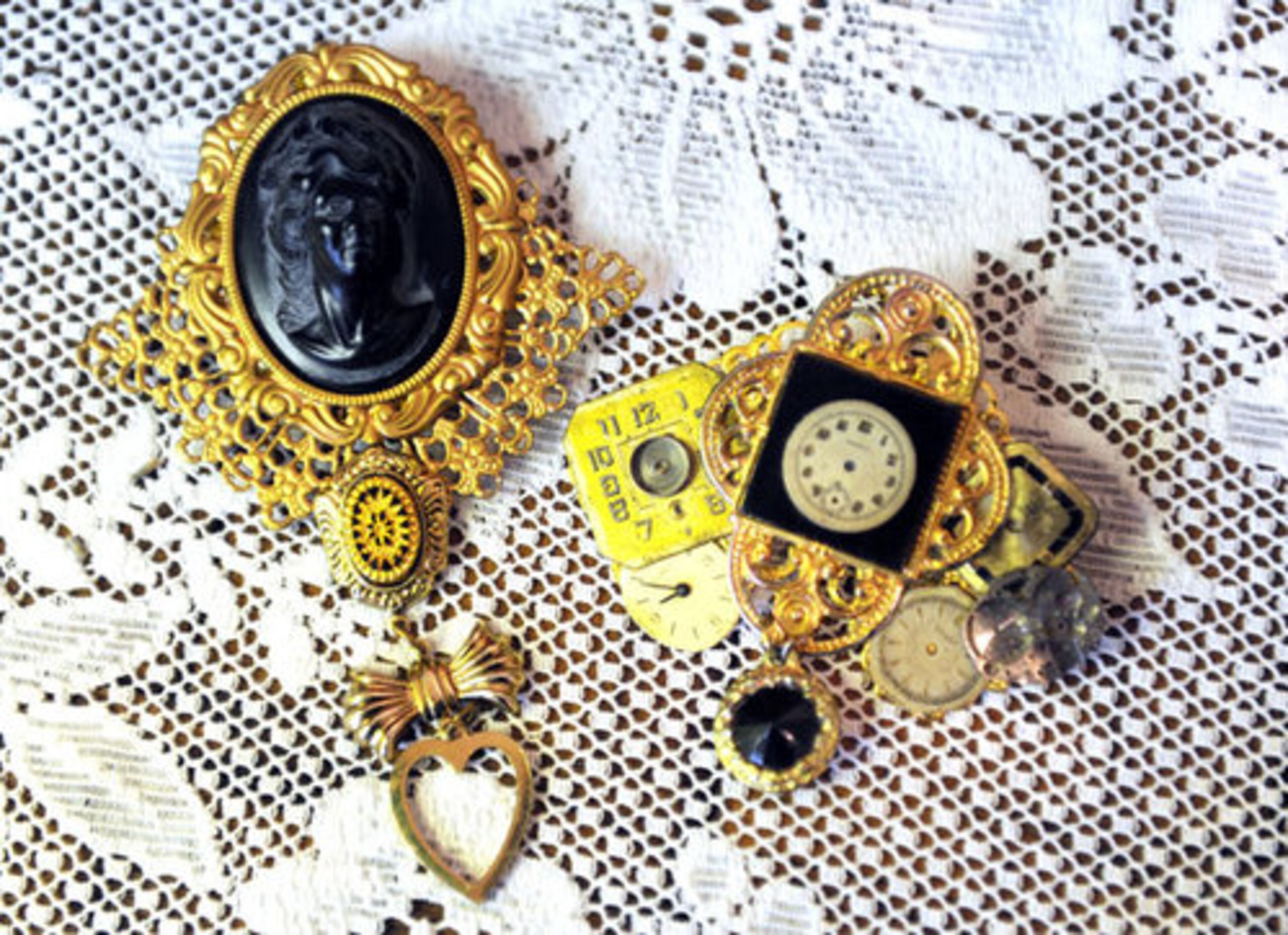 Artists markets, galleries and museum shops offer stylish and unique gifts in kinder, gentler settings that can soothe your inner Scrooge and spark the true spirit of giving. Watch part brooches, $20, by artist Barbara O'Connell at the Holiday Artists Market at the Spruill Center for the Arts in Dunwoody. O'Connell passed away in March, and a portion of the proceeds from the sale of her items will go to further arts education opportunities in the community.