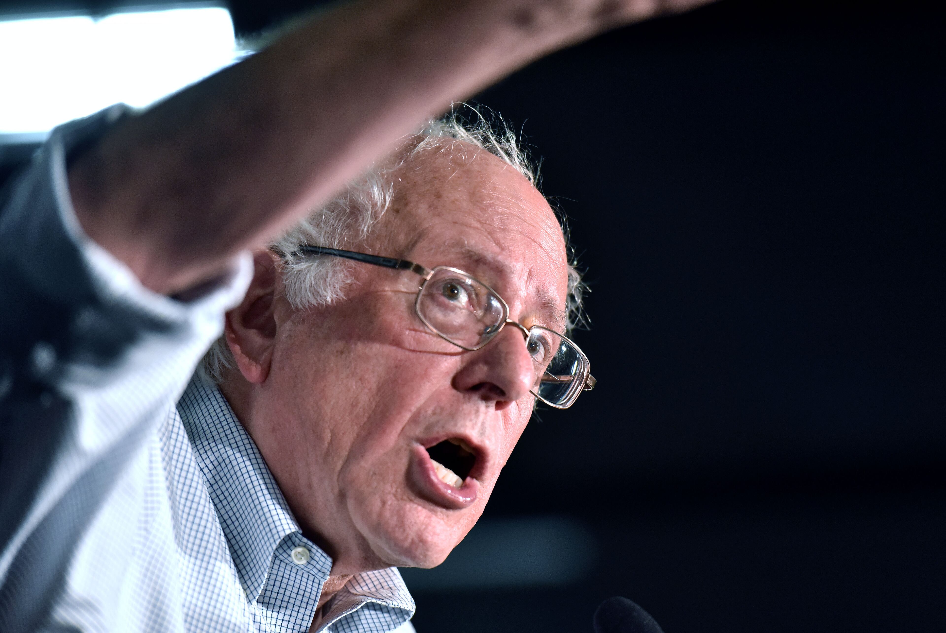 Democratic presidential candidate Bernie Sanders speaks during his first Atlanta fundraiser at 200 Peachtree on Friday, September 11, 2015. Bernie Sanders, the Vermont senator and Democratic presidential candidate, made his first Georgia visit of the campaign on Friday for an Atlanta fundraiser. HYOSUB SHIN / HSHIN@AJC.COM