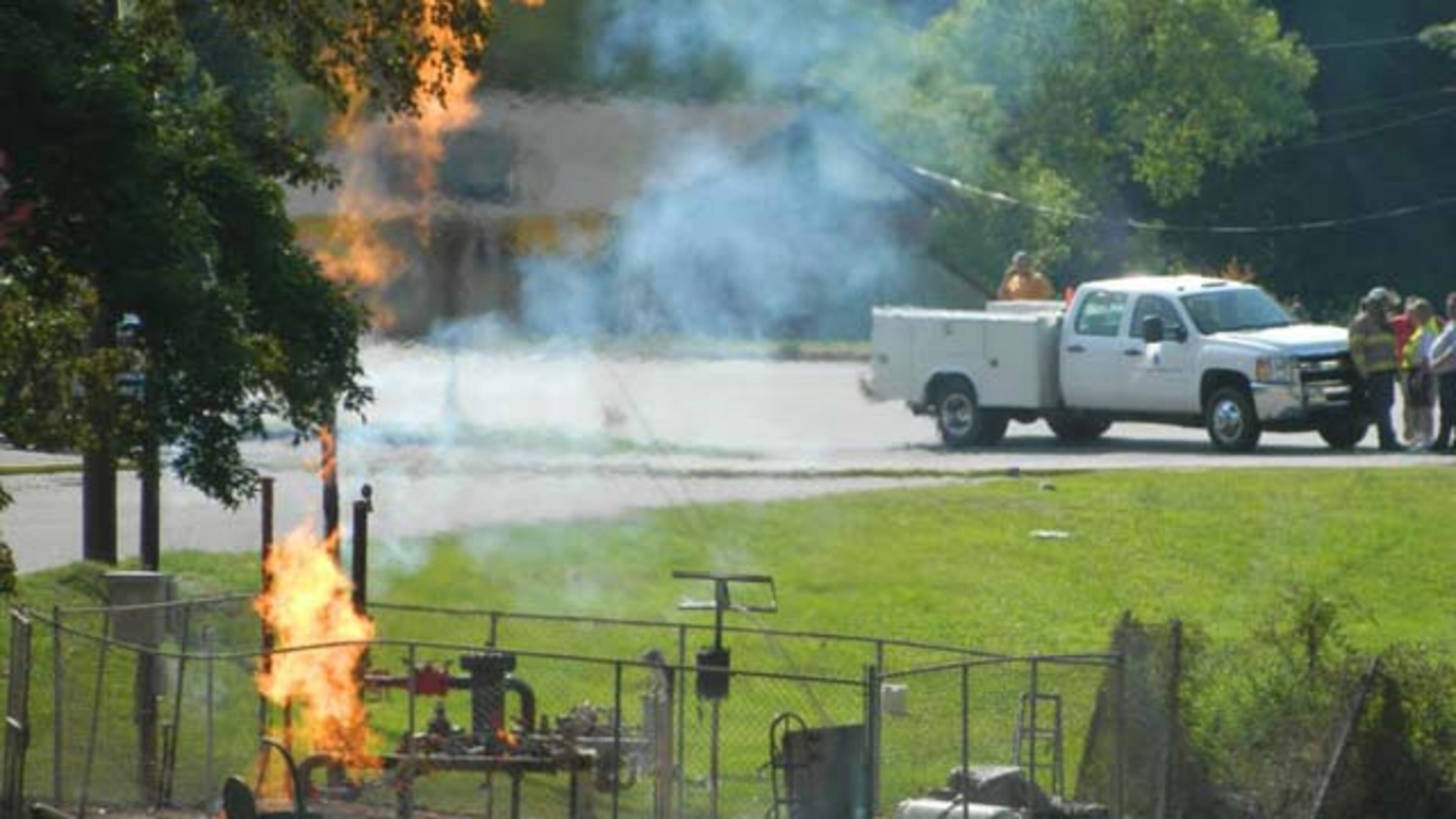 Authorities are investigating explosions near the Webb Brothers and Moons Grocery store on East Broad Street in Greensboro, Ga.