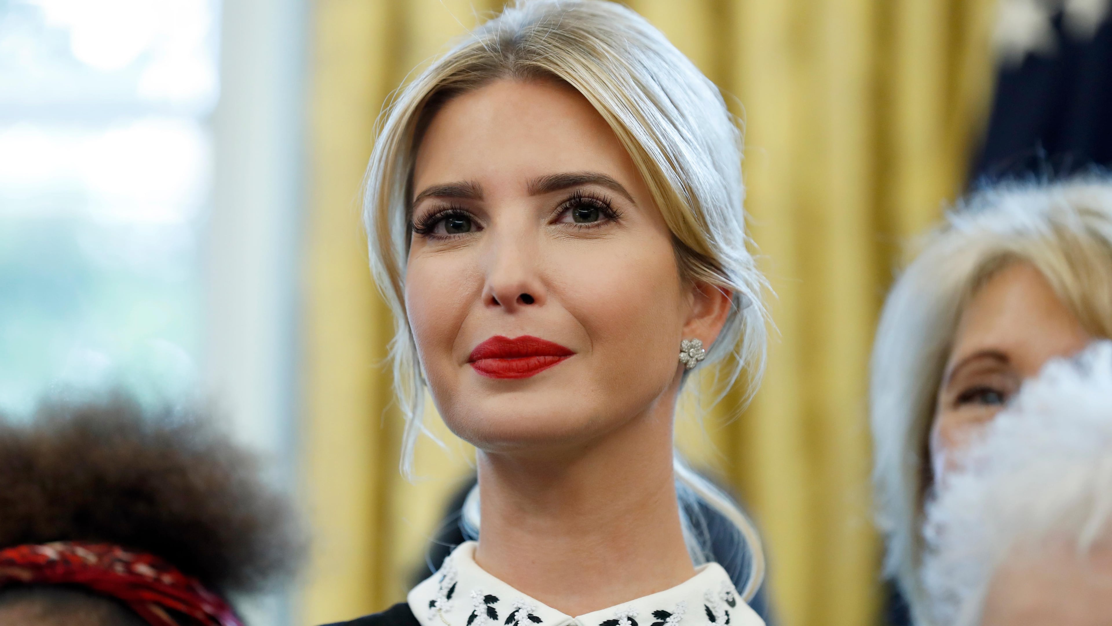 Ivanka Trump stands before President Donald Trump signs a memorandum to expand access to STEM, science technology engineering and math, education, in the Oval Office of the White House, Monday, Sept. 25, 2017, in Washington. (AP Photo/Alex Brandon)