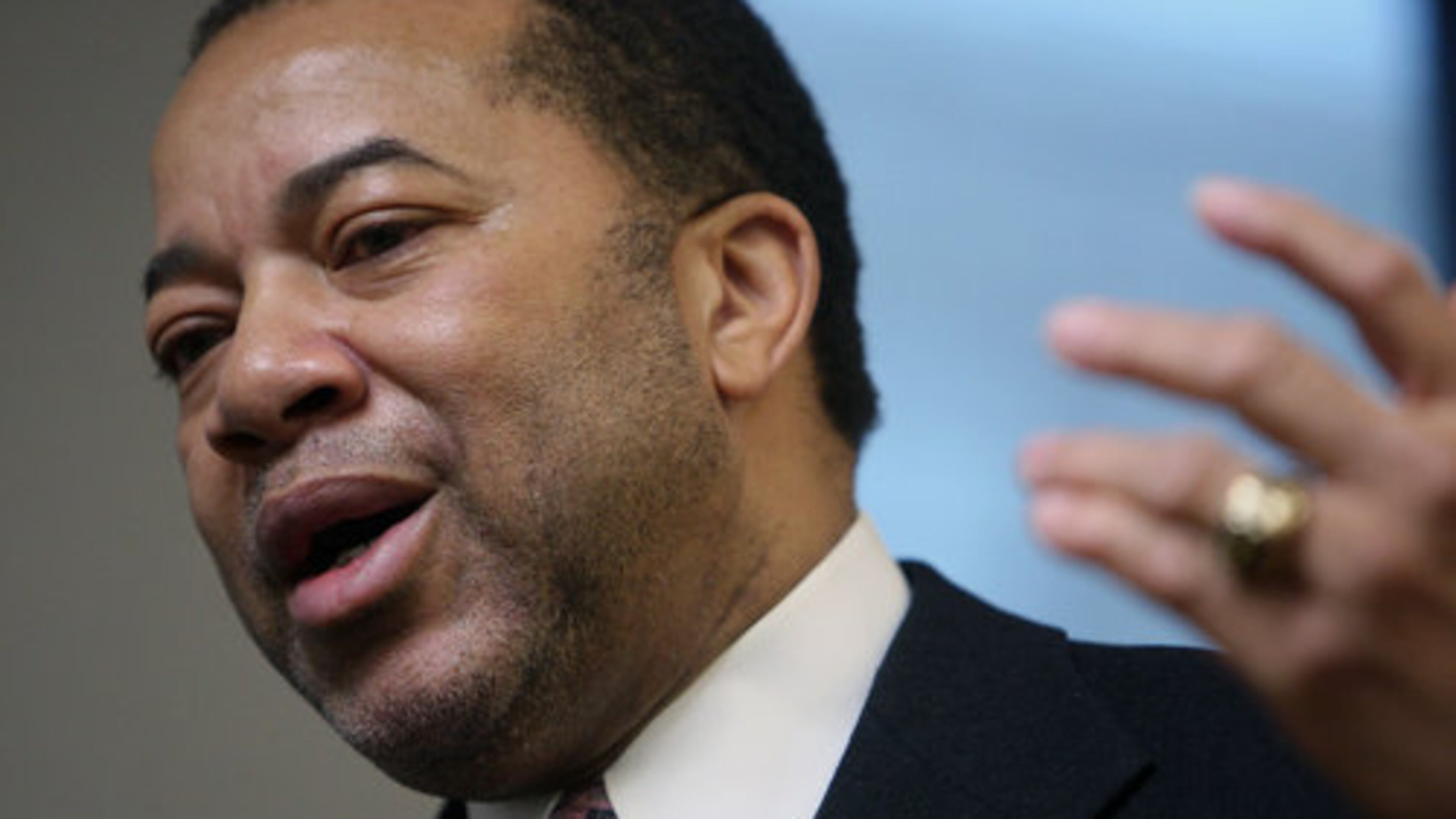 Thomas Dortch Jr., former chairman of Atlanta's Grady Memorial Hospital, talking about the hospital's financial situation in this 2011 file photo.