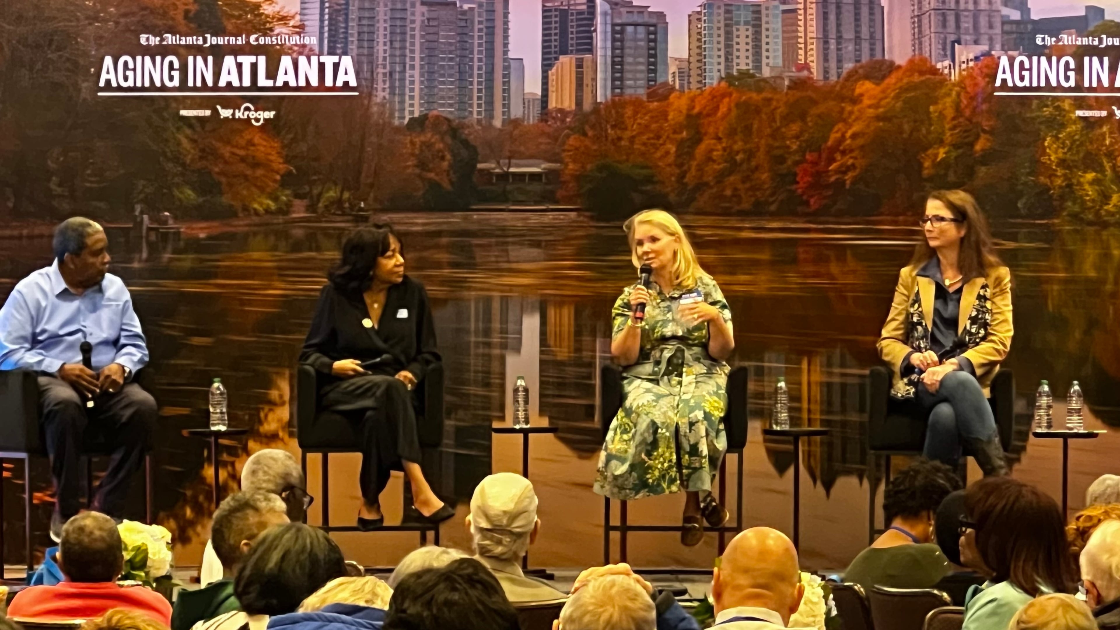 The Aging in Atlanta panel discussed caregiving, medications and vaccines, Medicare, and estate planning. (Kiersten Willis/AJC)