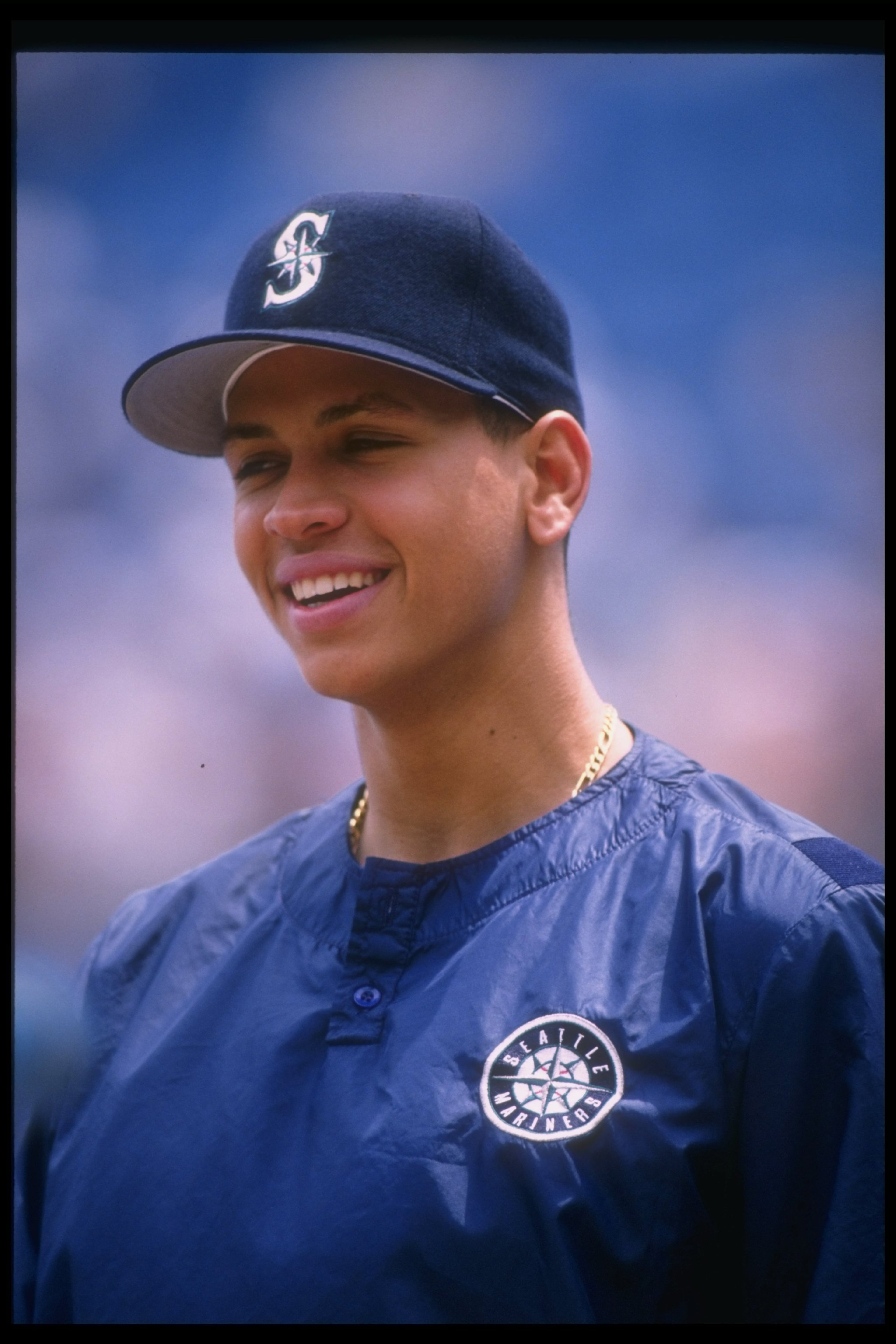 1996: Infielder Alex Rodriguez of the Seattle Mariners looks on during a game against the Chicago White Sox at Comisky Park in Chicago, Illinois. The Mariners won the game, 4-2. Jonathan Daniel /Allsport