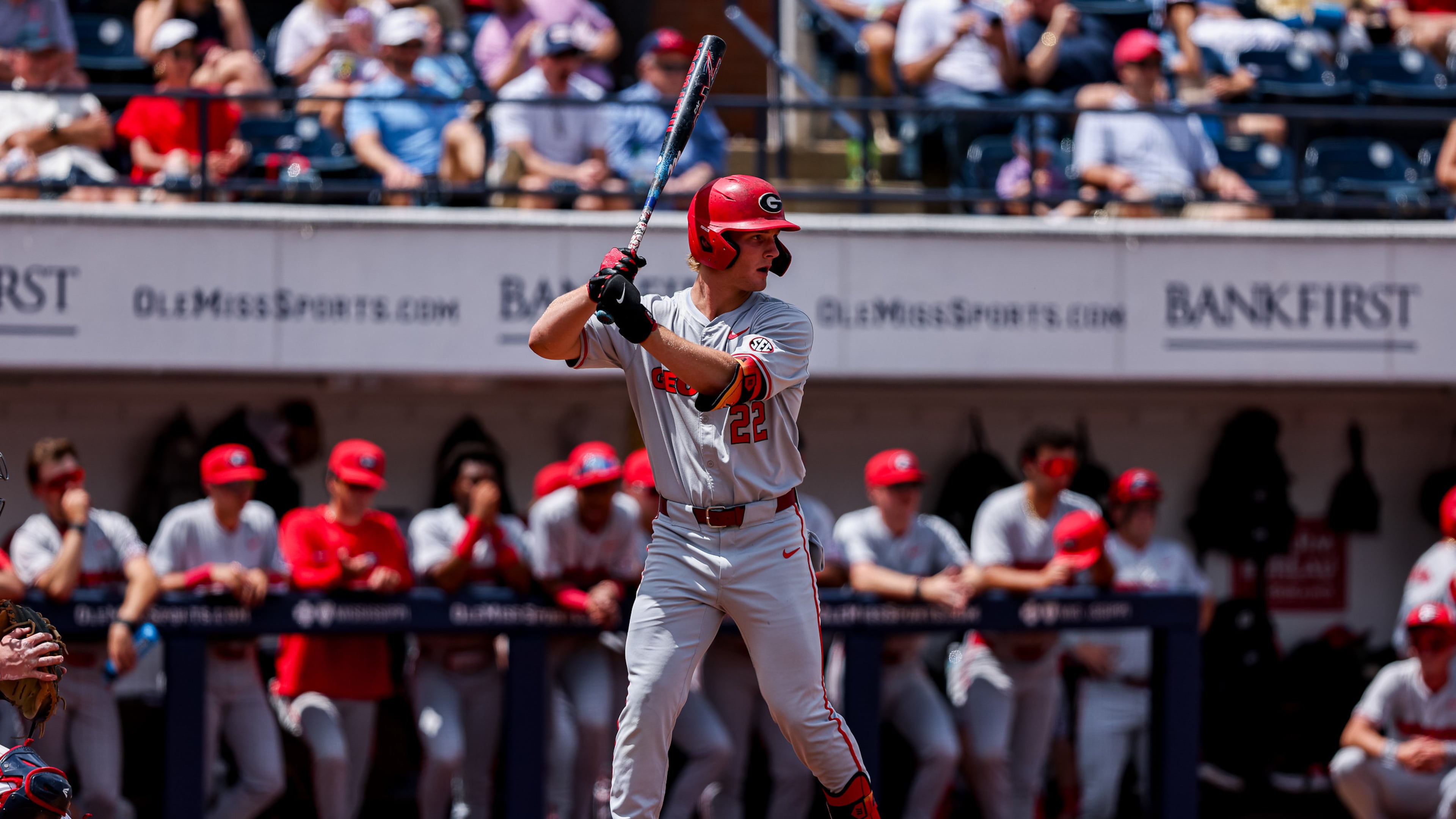 Georgia Bulldogs outfielder Henry Allen is third on the team in home runs and fourth in batting average. (UGA Athletics)