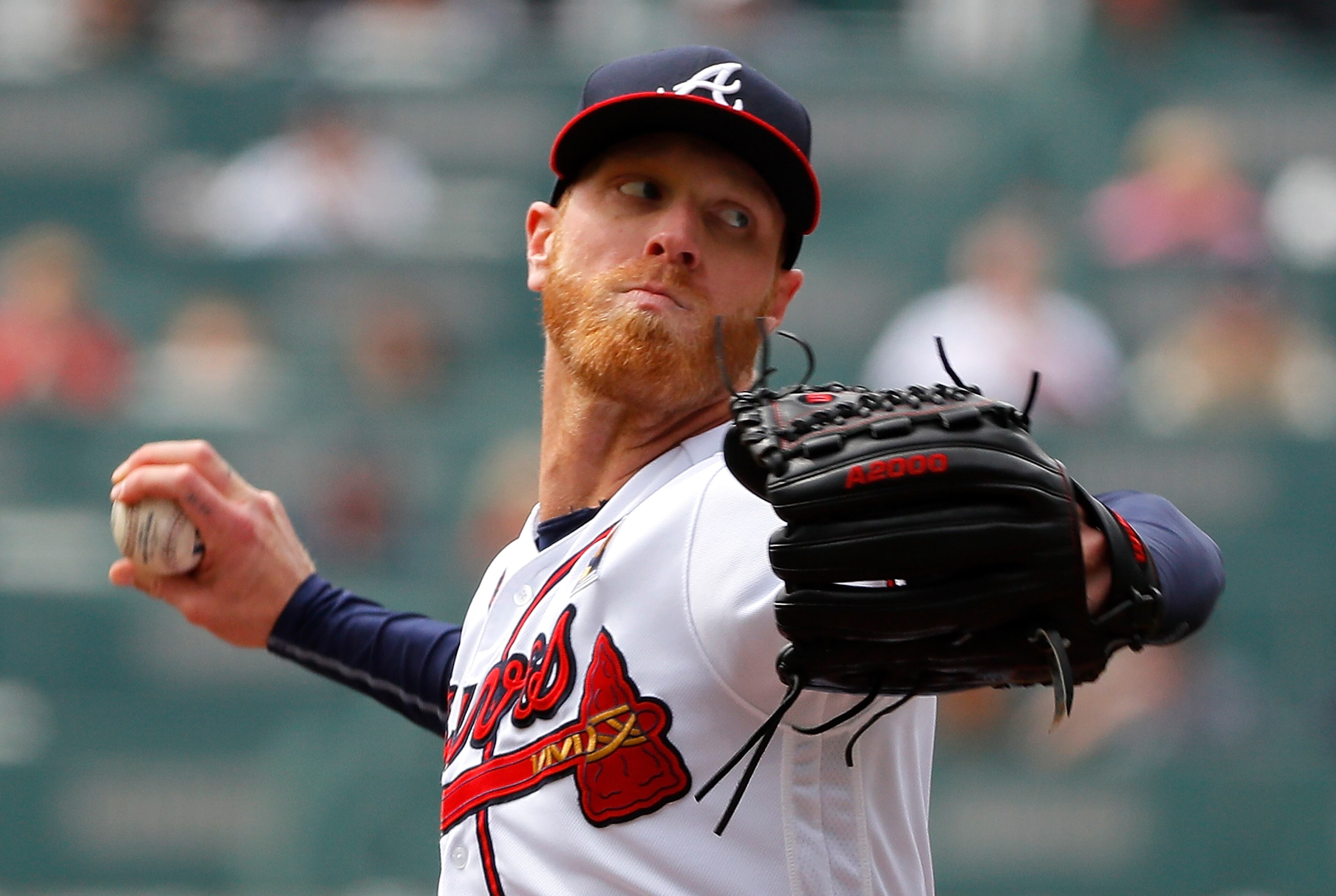 ATLANTA, GA - APRIL 04: Mike Foltynewicz #26 of the Atlanta Braves pitches in the first inning against the Washington Nationals at SunTrust Park on April 4, 2018 in Atlanta, Georgia. (Photo by Kevin C. Cox/Getty Images)