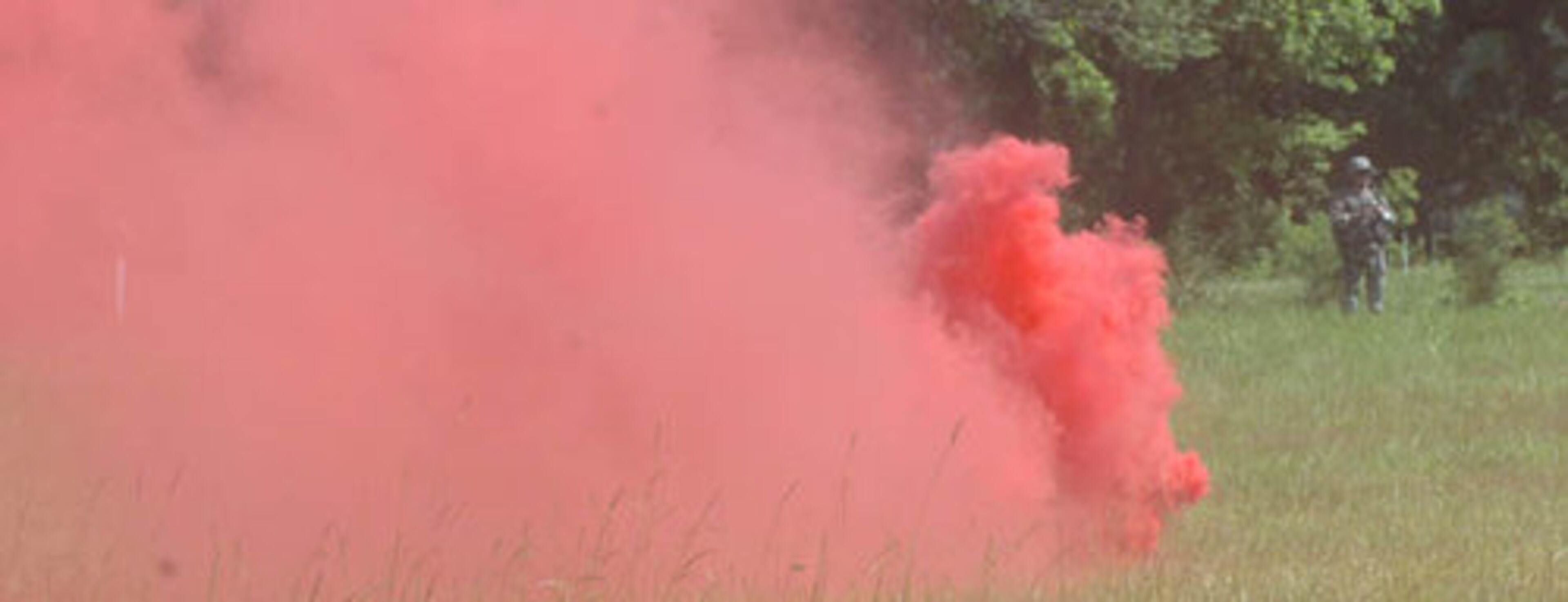 Red Smoke is used to guide a landing helicopter.