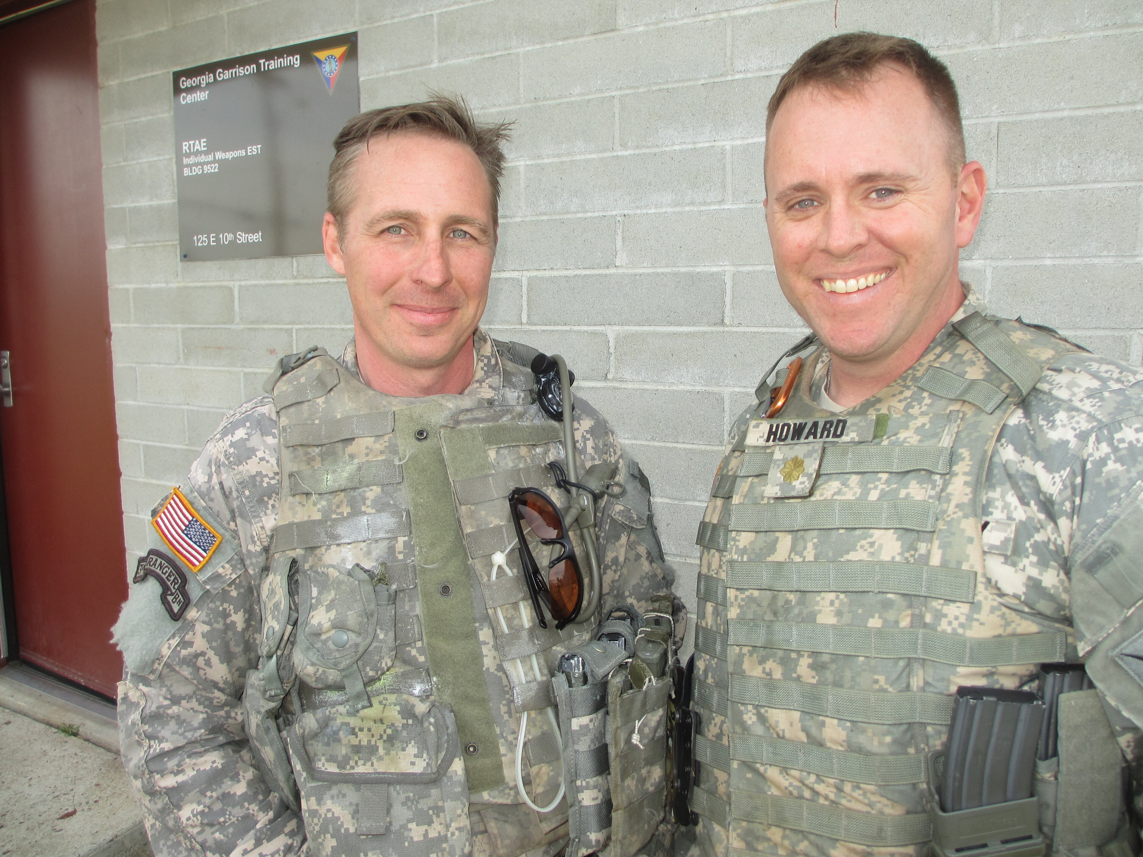 Next month Capt. Craig Keller (left) of Marietta and Major Matt Howard of Dahlonega will deploy to Afghanistan with a combat team from the Georgia National Guard's 48th Infantry Brigade. Their group may be the last Georgia-based unit to be sent to that conflict.