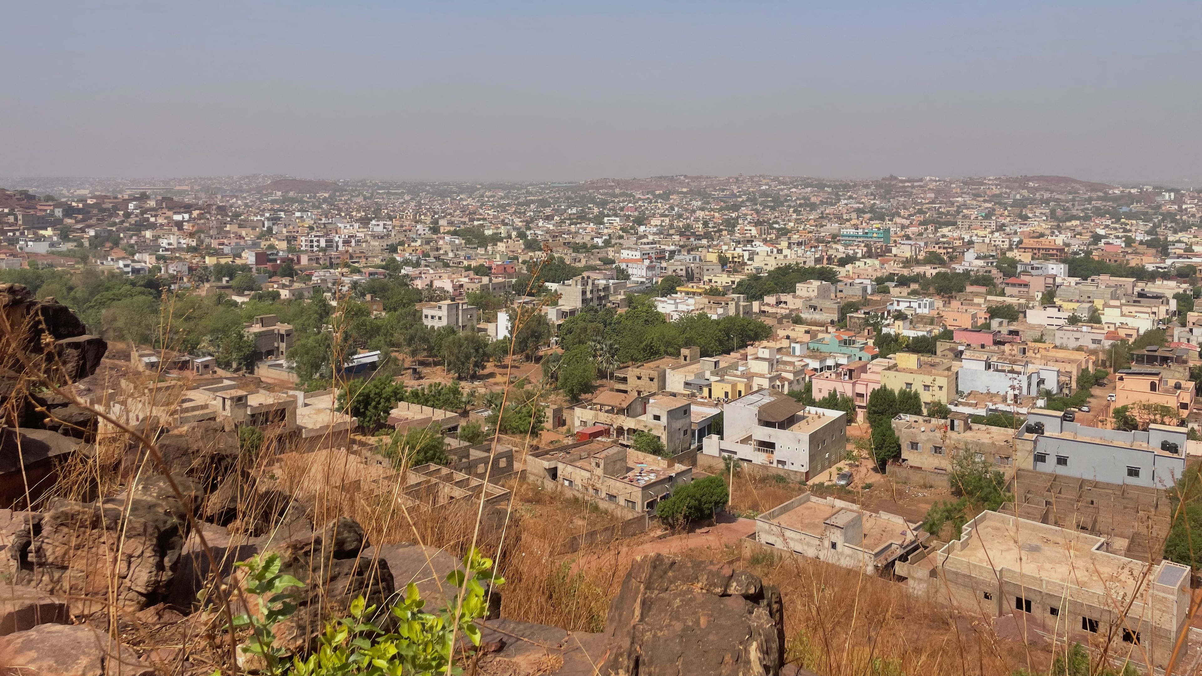 An ariel view of Bamako, Mali, Saturday, April 25, 2026. (AP Photo)