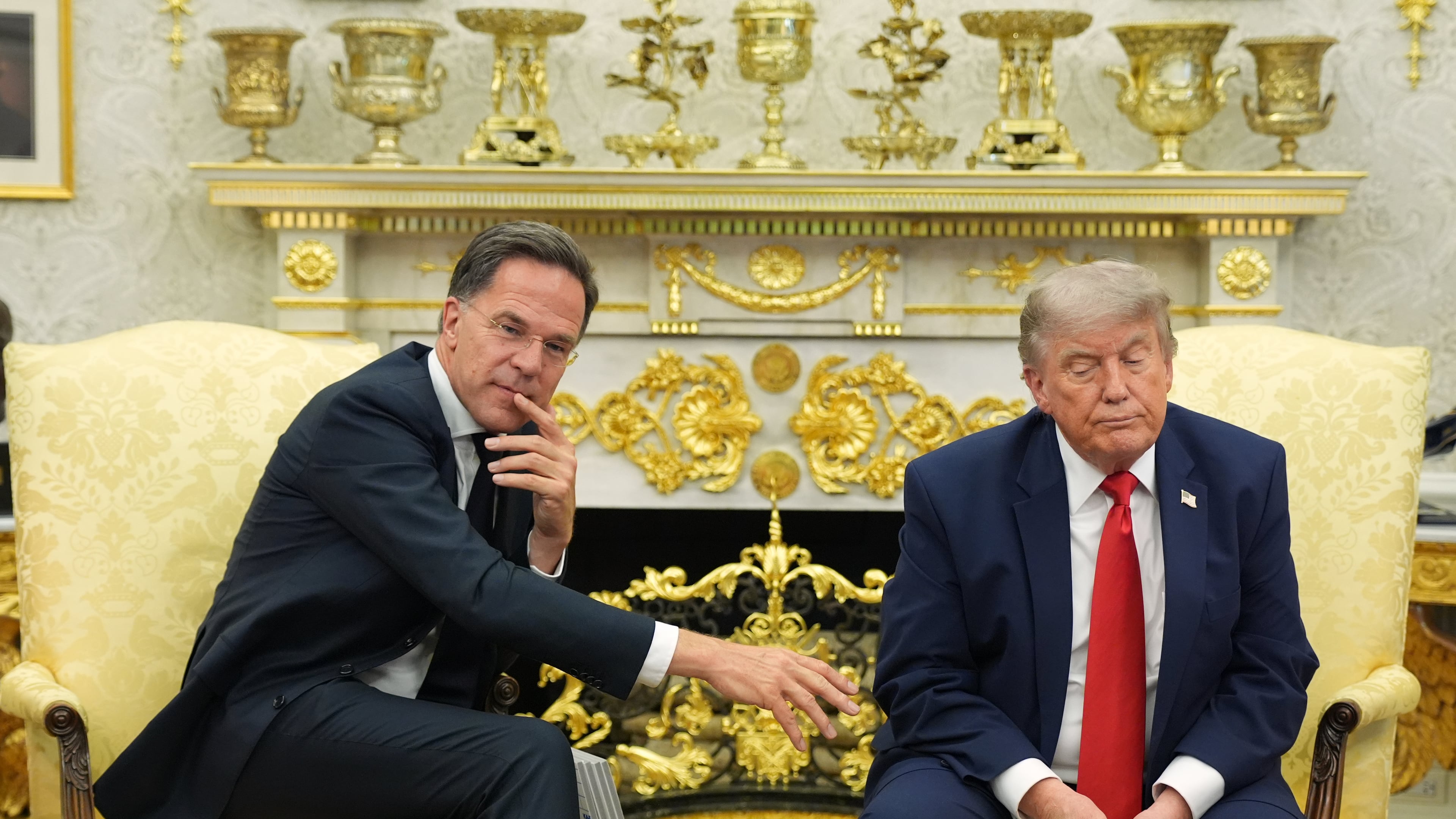 President Donald Trump meets with NATO Secretary General Mark Rutte in the Oval Office at the White House, Wednesday, June 24, 2026, in Washington. (AP Photo/Jacquelyn Martin)