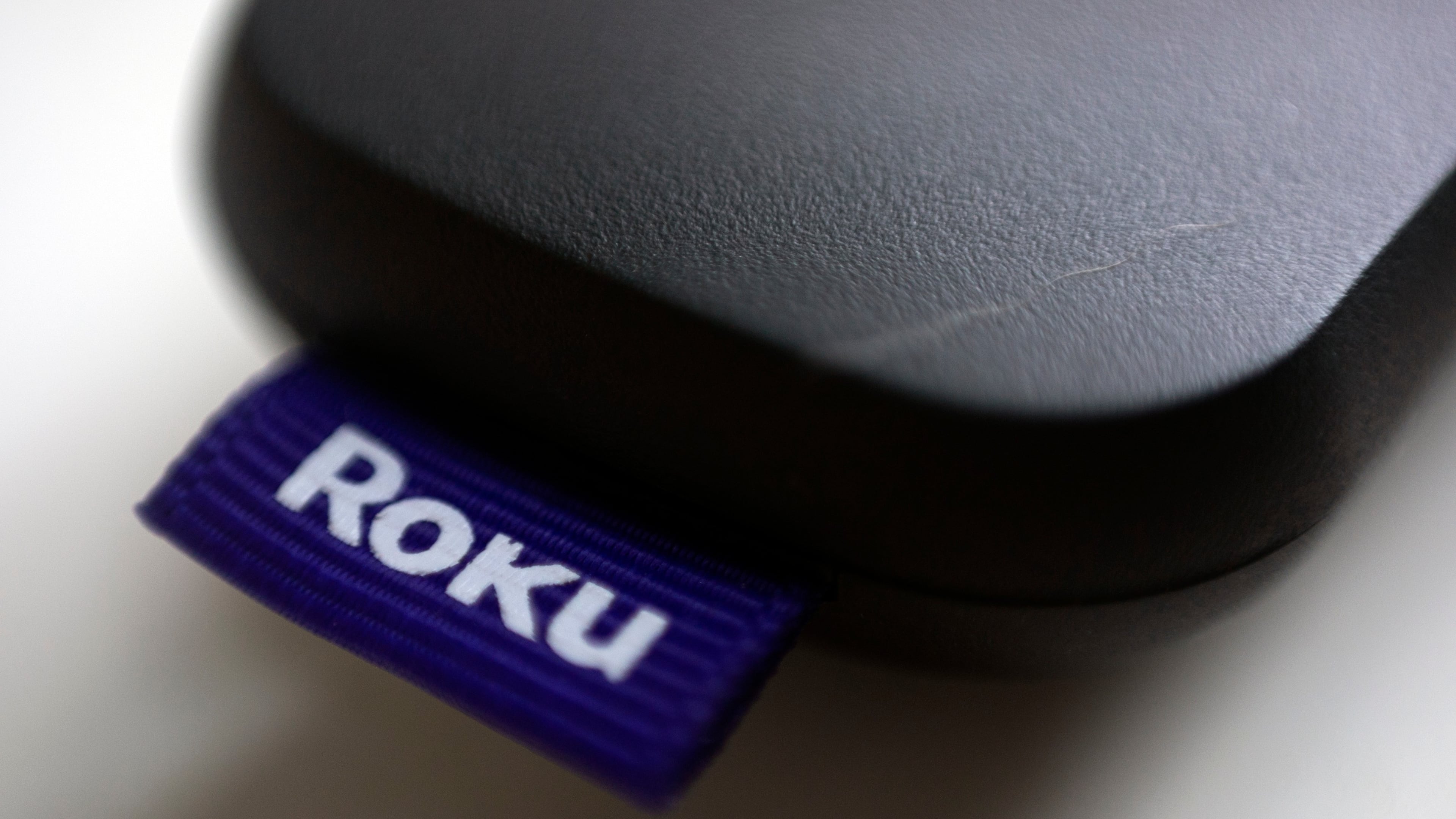 FILE - This Aug. 13, 2020 file photo shows a logo for Roku on a remote control in Portland, Ore. (AP Photo/Jenny Kane, file)