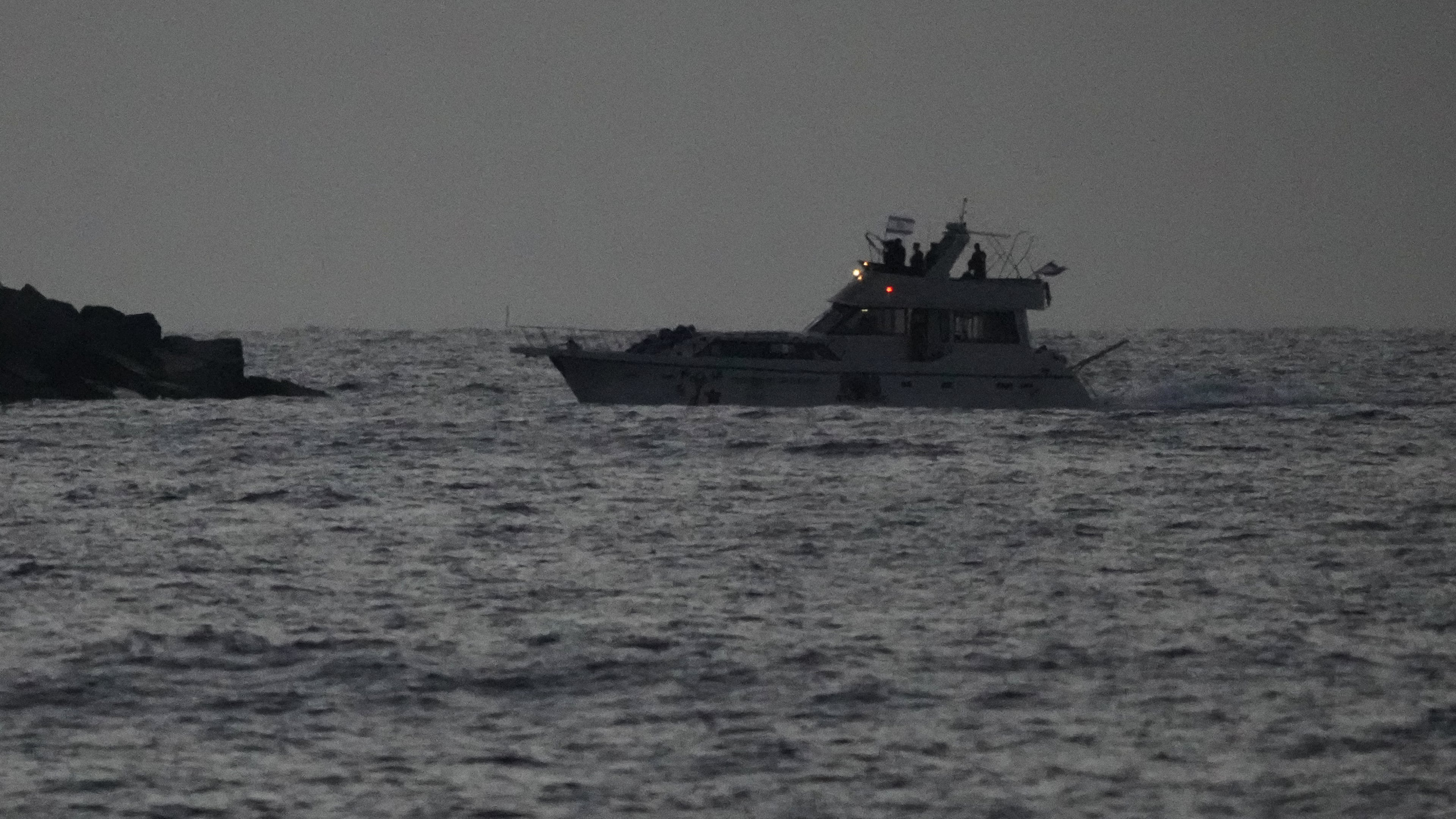 Israeli naval forces sail a confiscated Gaza-bound flotilla boat into Israel's Ashdod port after intercepting the vessel on the Mediterranean Sea, Tuesday, May 19, 2026. (AP Photo/Ariel Schalit)