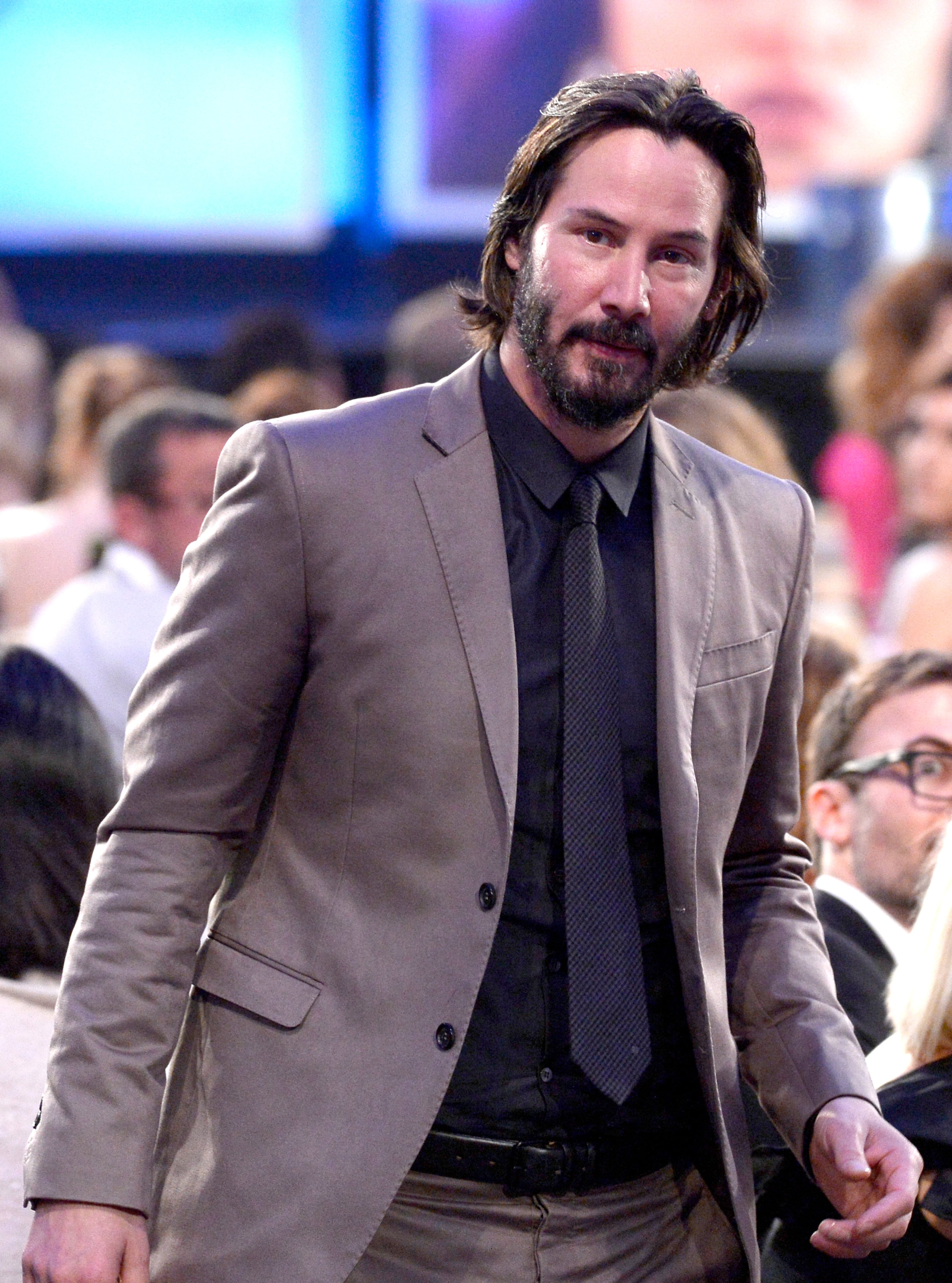 SANTA MONICA, CA - MARCH 01: Actor Keanu Reeves onstage during the 2014 Film Independent Spirit Awards at Santa Monica Beach on March 1, 2014 in Santa Monica, California. (Photo by Kevork Djansezian/Getty Images)