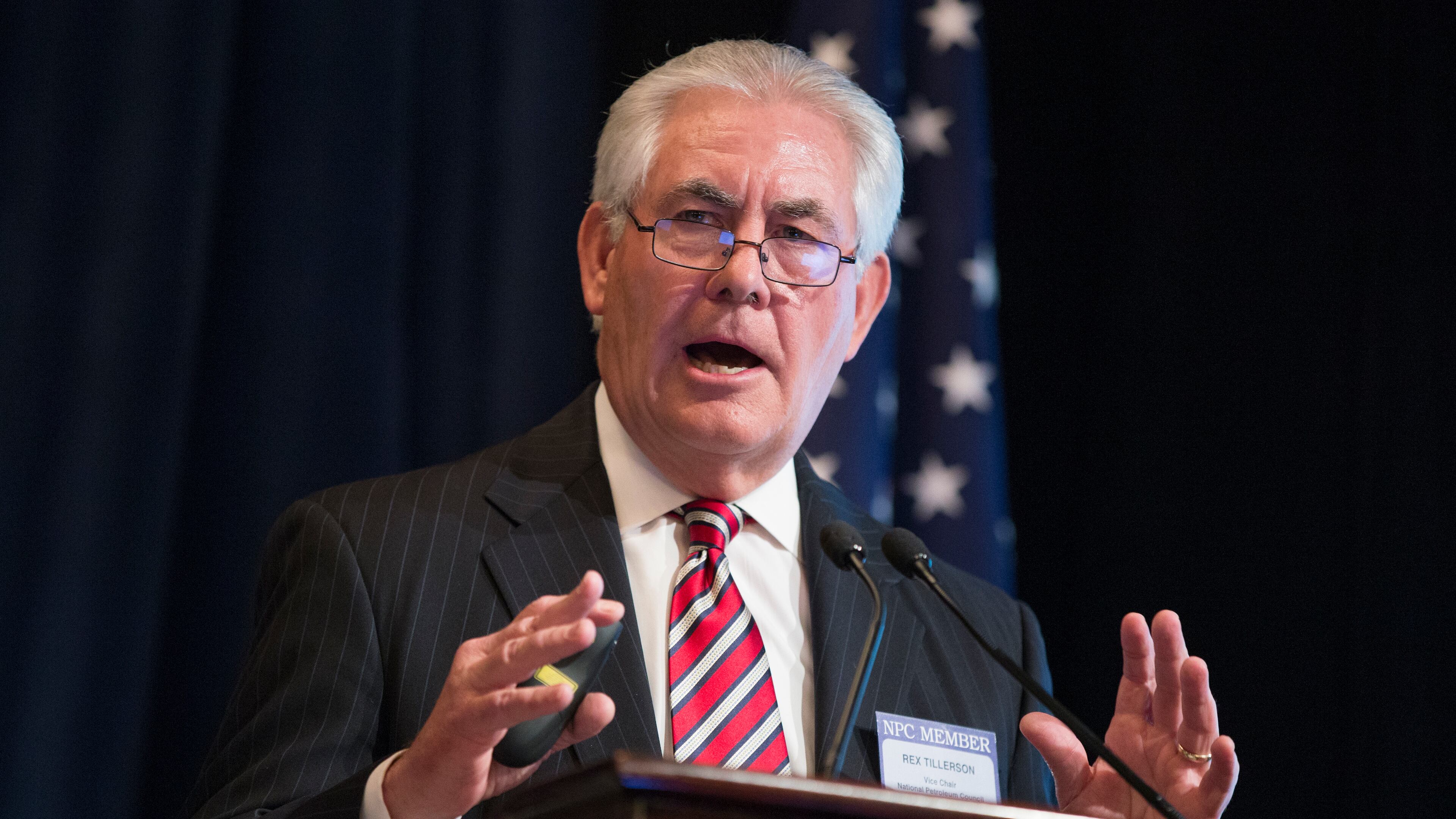 Exxon Mobil CEO Rex Tillerson, President-elect Donald Trump’s choice to be secretary of state, is expected to draw tough questioning during confirmation hearings about his business ties to Russia. Several of Trump’s other nominees are also expected to face rough confirmation hearings. (AP Photo/Evan Vucci, File)
