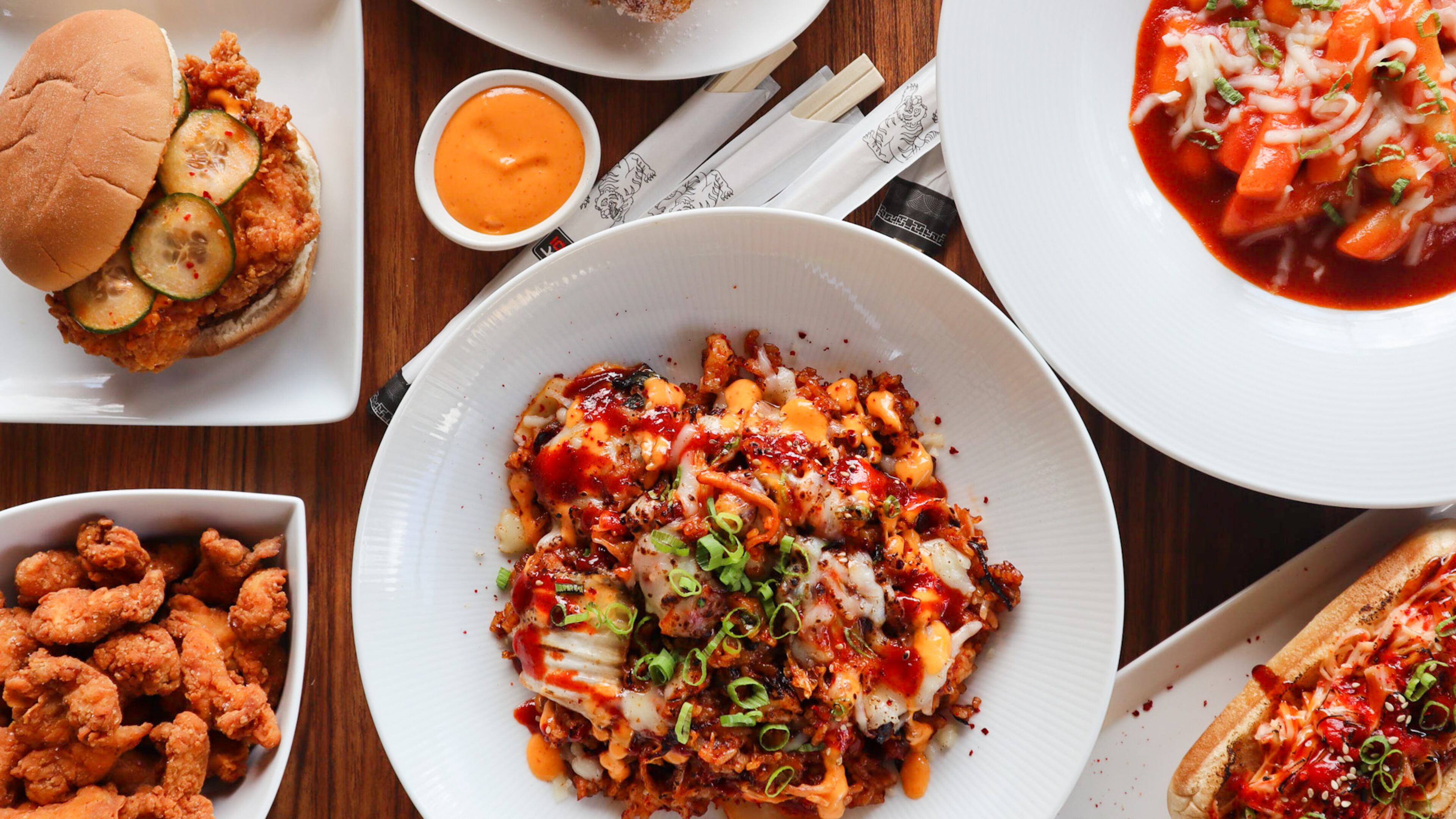 Dishes from the menu of TKO at Southern Feed Store.
